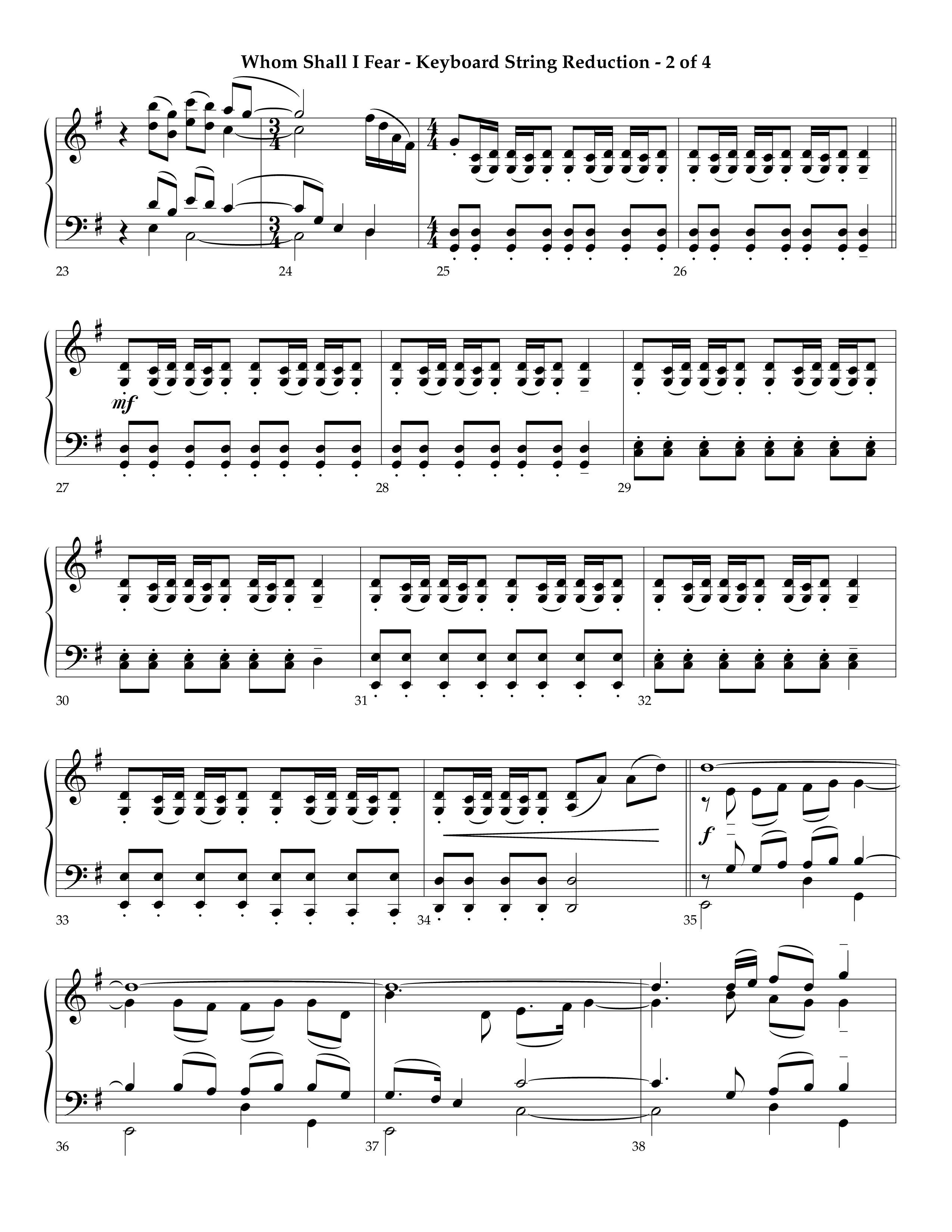 Whom Shall I Fear (God Of Angel Armies) (Choral Anthem SATB) String Reduction (Lifeway Choral / Arr. Ken Barker / Orch. David Shipps)