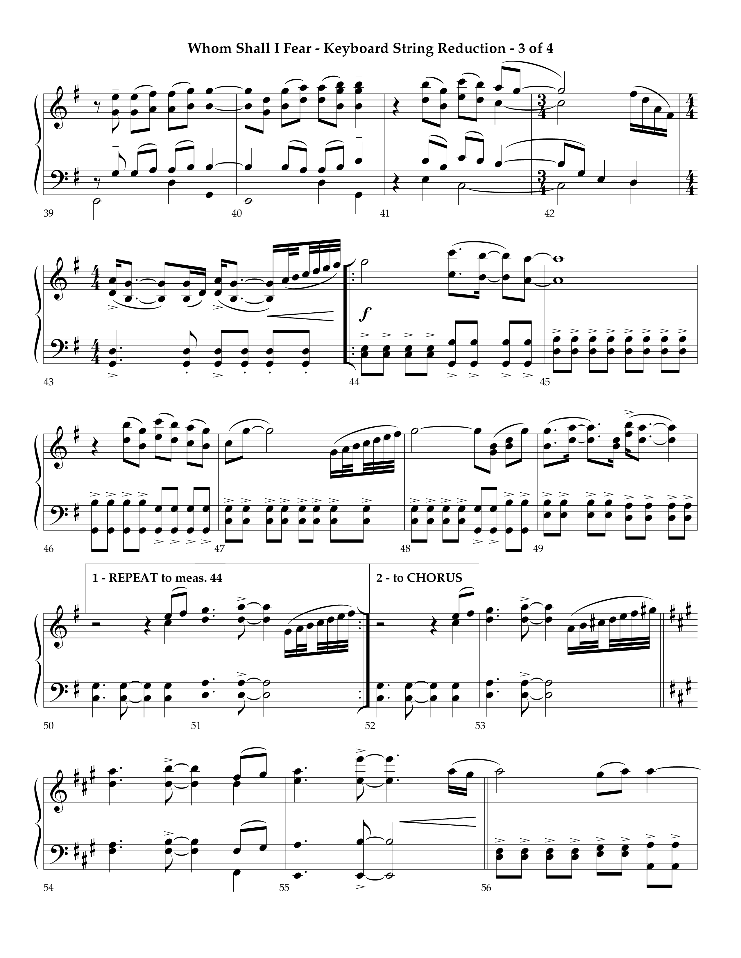 Whom Shall I Fear (God Of Angel Armies) (Choral Anthem SATB) String Reduction (Lifeway Choral / Arr. Ken Barker / Orch. David Shipps)