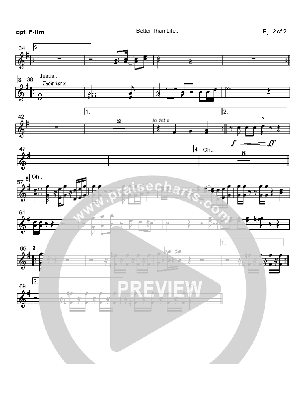 Better Than Life French Horn (Lakewood Church)