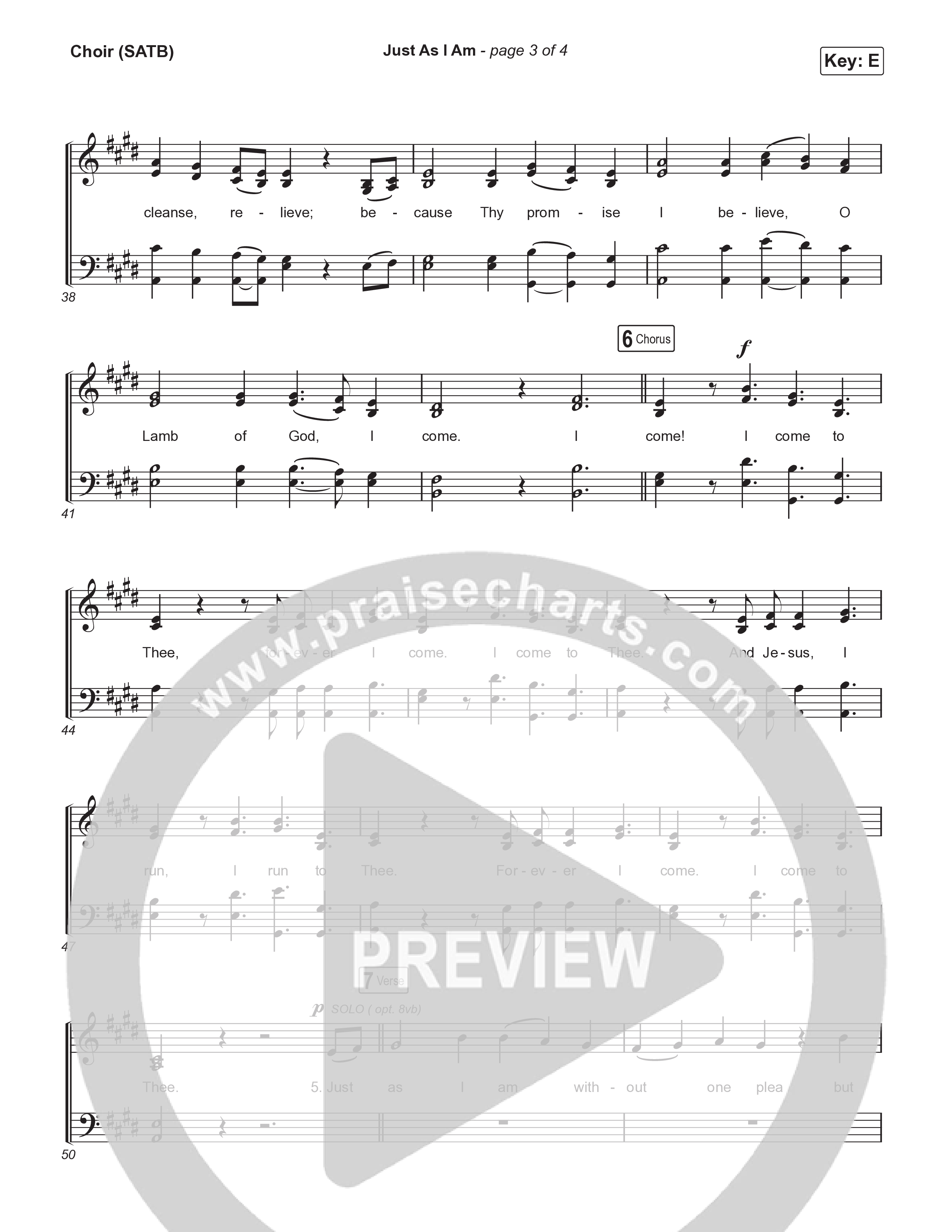 Just As I Am Choir Sheet (SATB) (The Worship Initiative)