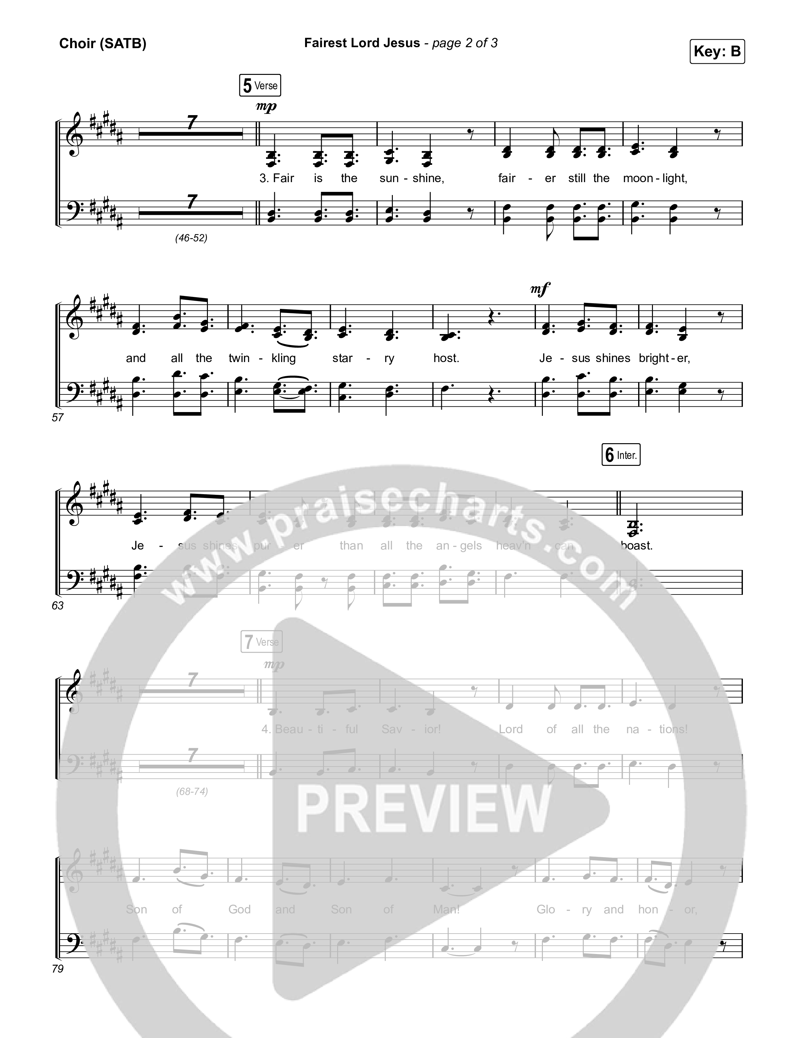 Fairest Lord Jesus Choir Sheet (SATB) (The Worship Initiative)