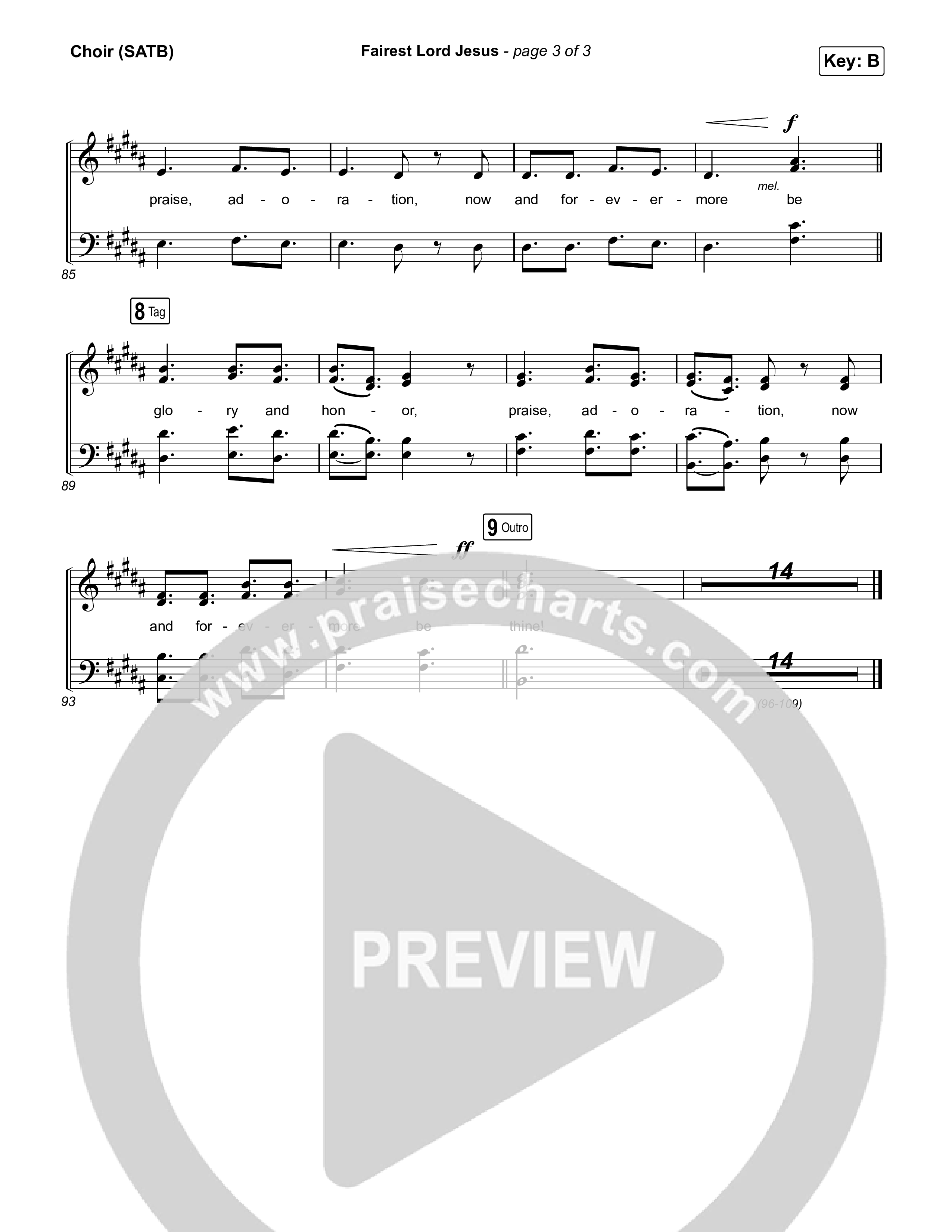 Fairest Lord Jesus Choir Sheet (SATB) (The Worship Initiative)