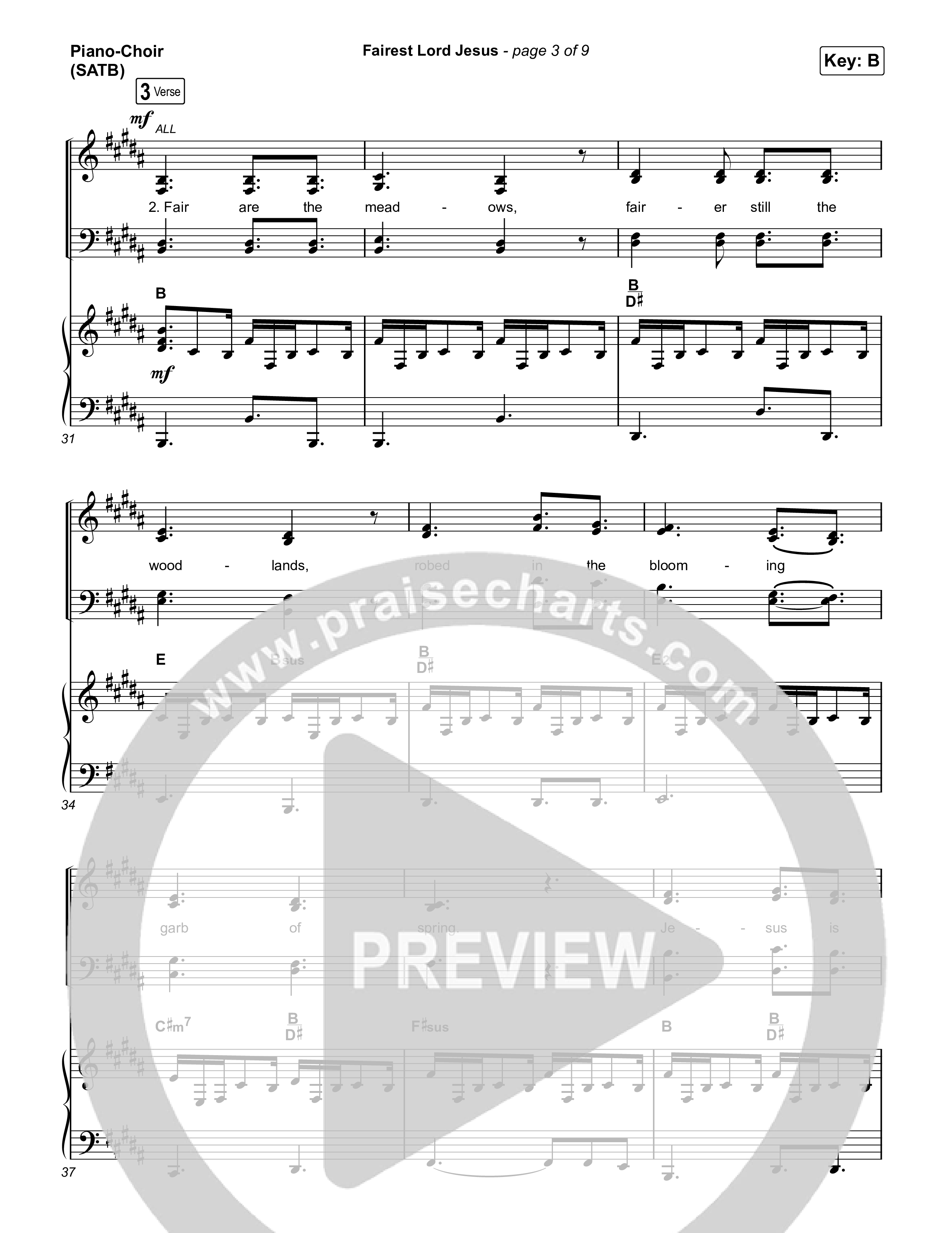 Fairest Lord Jesus Piano/Vocal (SATB) (The Worship Initiative)