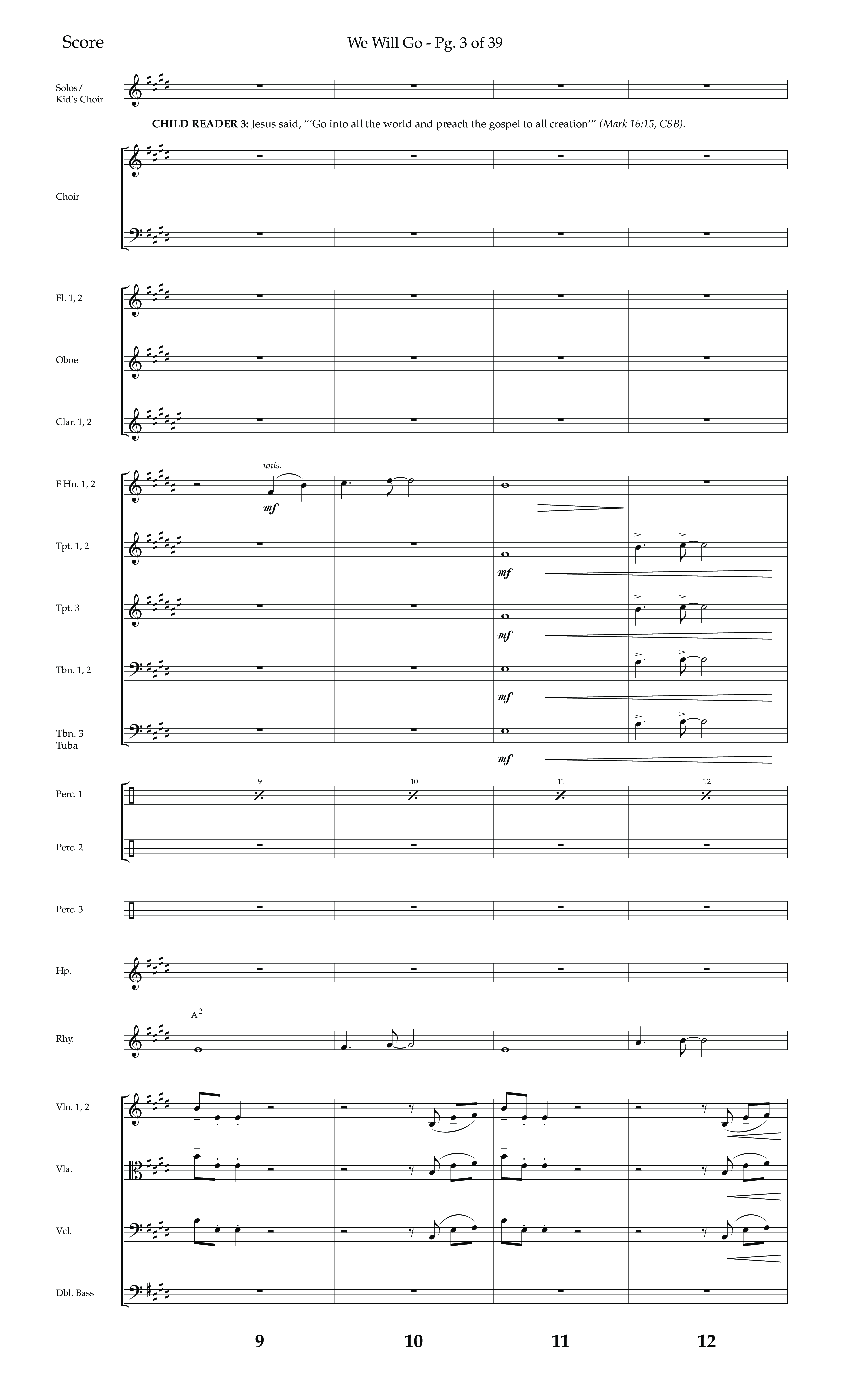 We Will Go (Choral Anthem SATB) Conductor's Score (Lifeway Choral / Arr. Cliff Duren)