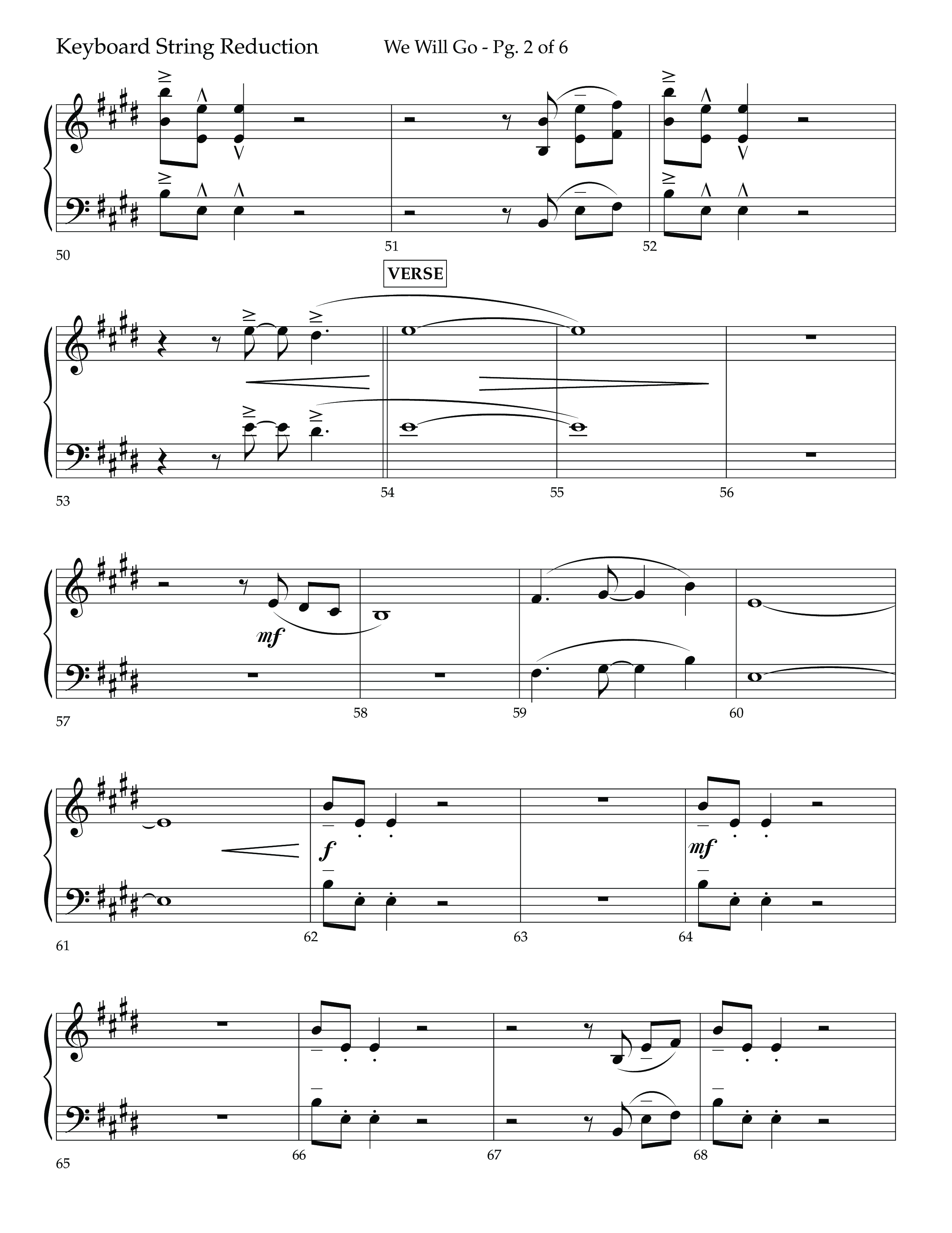 We Will Go (Choral Anthem SATB) String Reduction (Lifeway Choral / Arr. Cliff Duren)