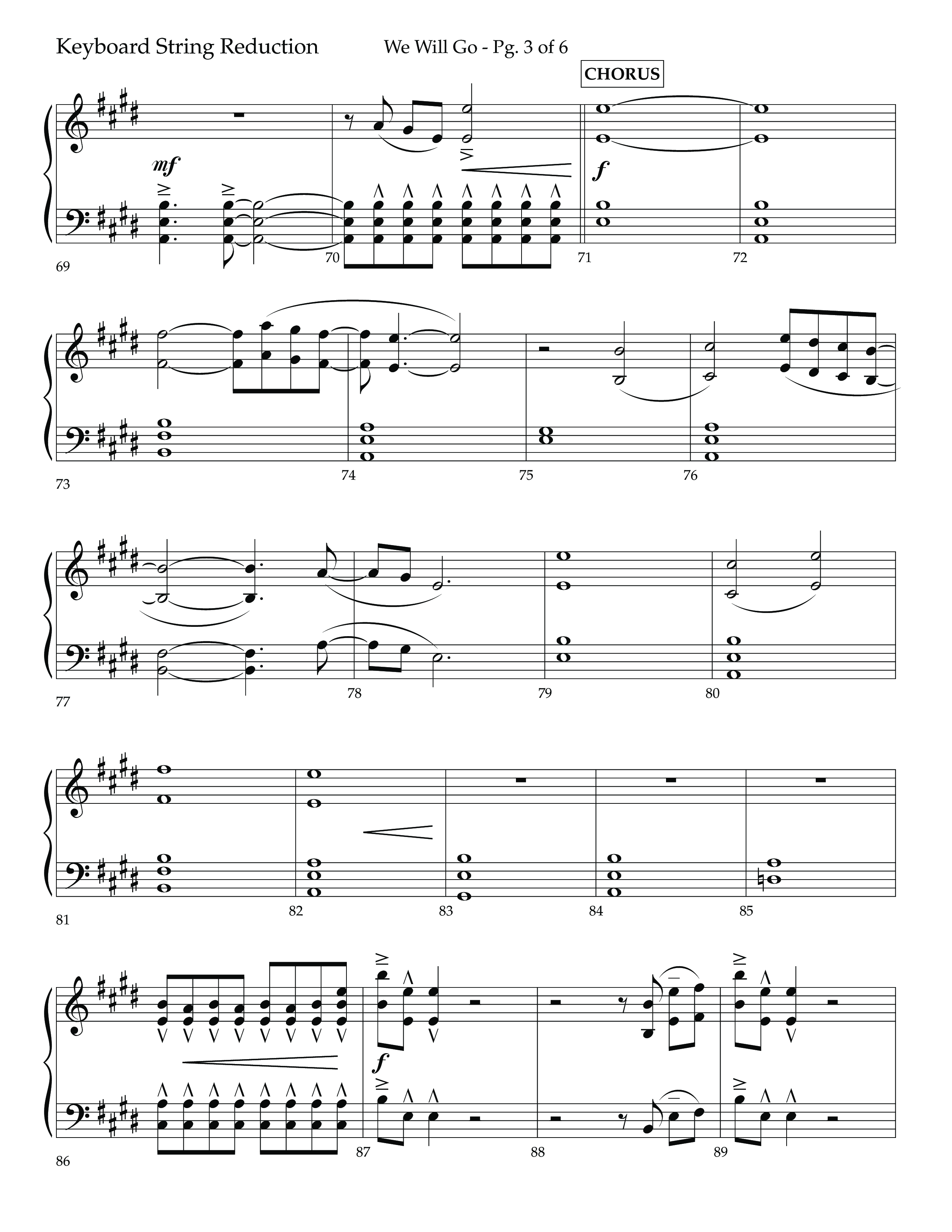 We Will Go (Choral Anthem SATB) String Reduction (Lifeway Choral / Arr. Cliff Duren)