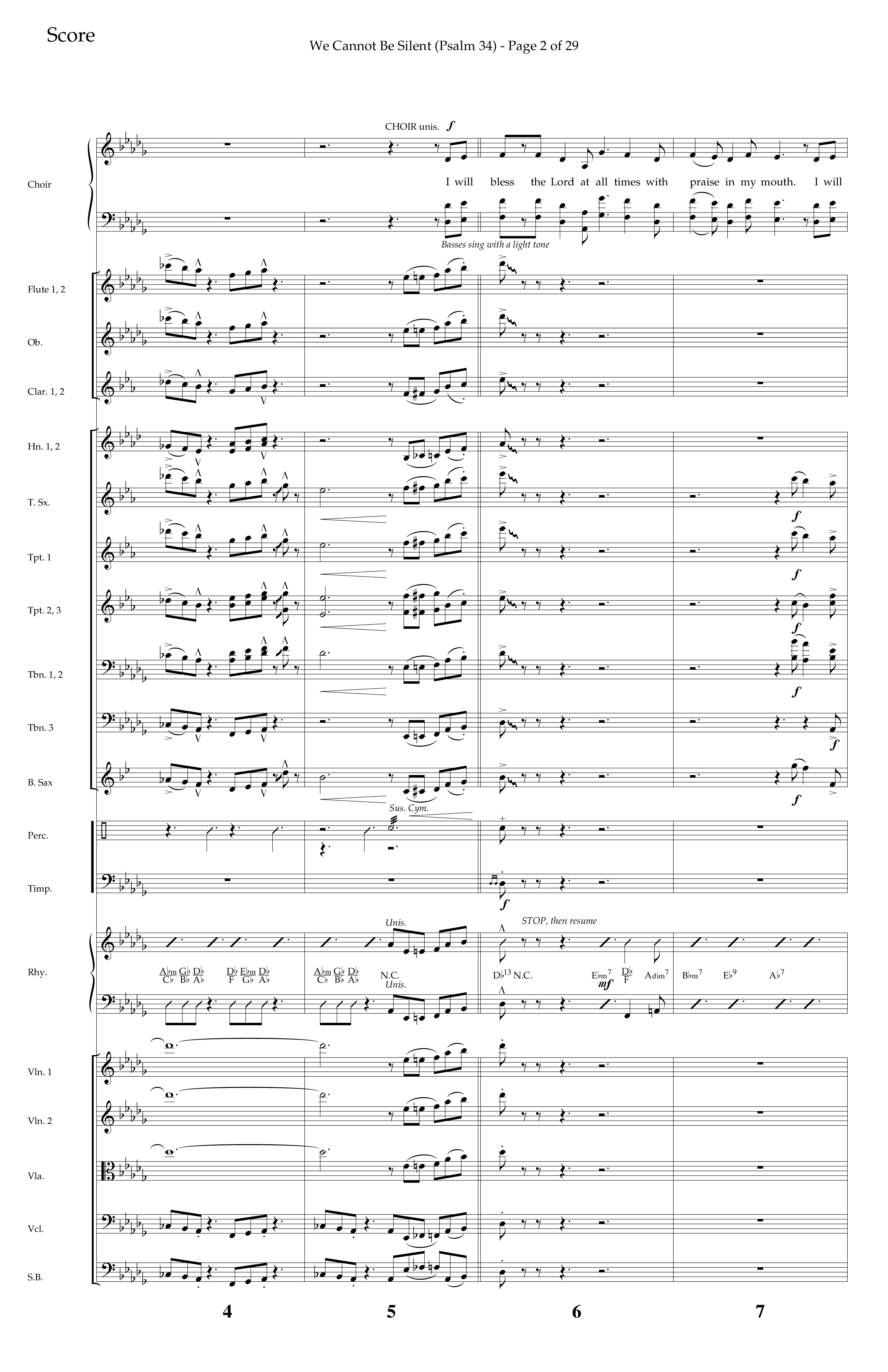 We Cannot Be Silent (Psalm 34) (Choral Anthem SATB) Conductor's Score (Lifeway Choral / Arr. Bradley Knight)