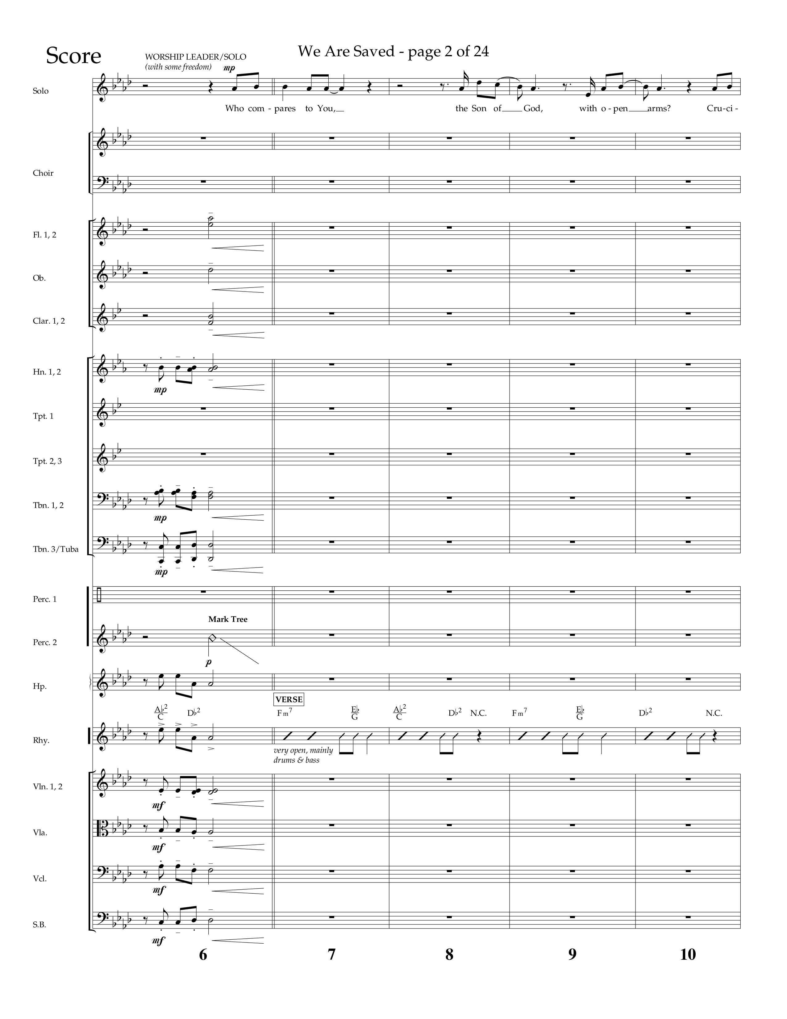 We Are Saved (Choral Anthem SATB) Conductor's Score (Lifeway Choral / Arr. Cliff Duren)