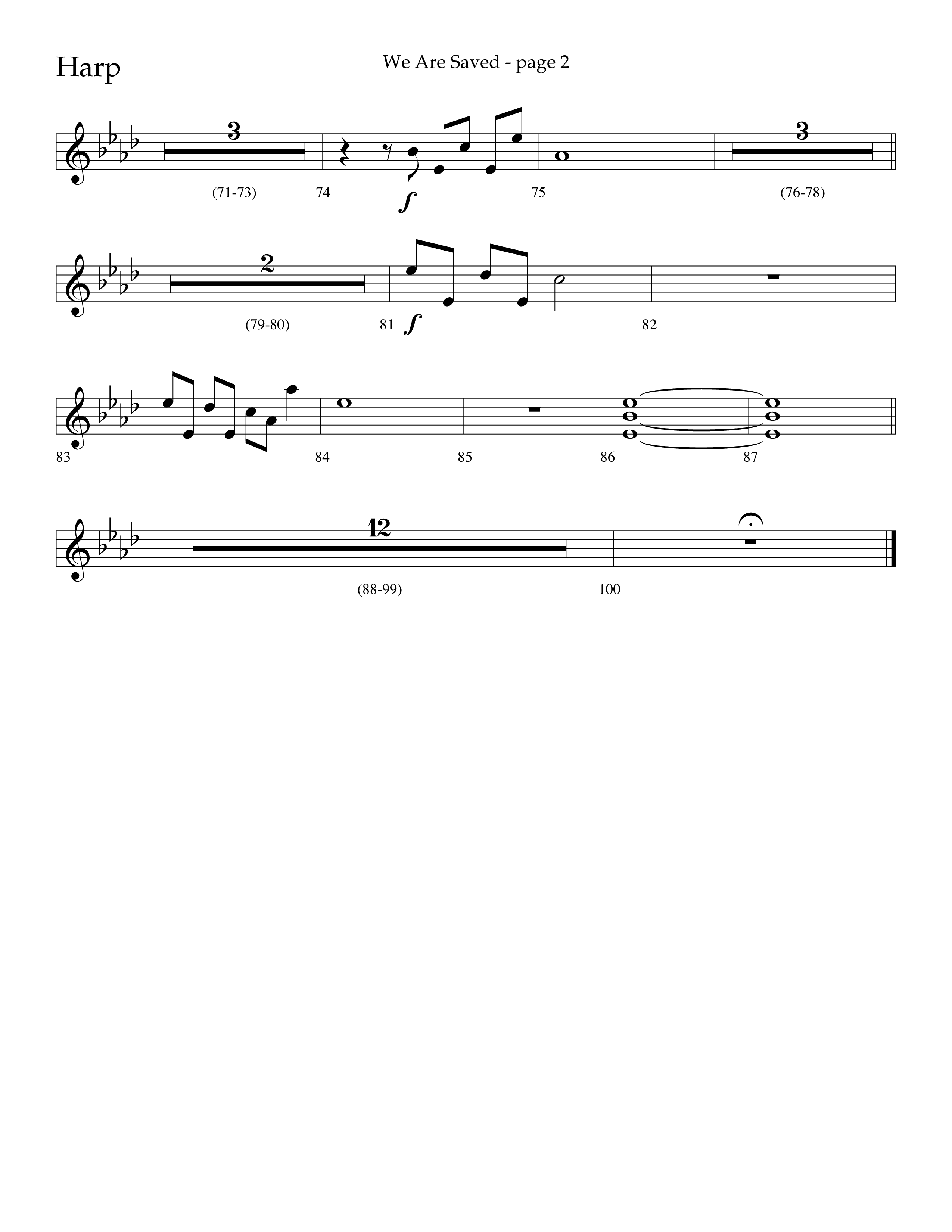 We Are Saved (Choral Anthem SATB) Harp (Lifeway Choral / Arr. Cliff Duren)