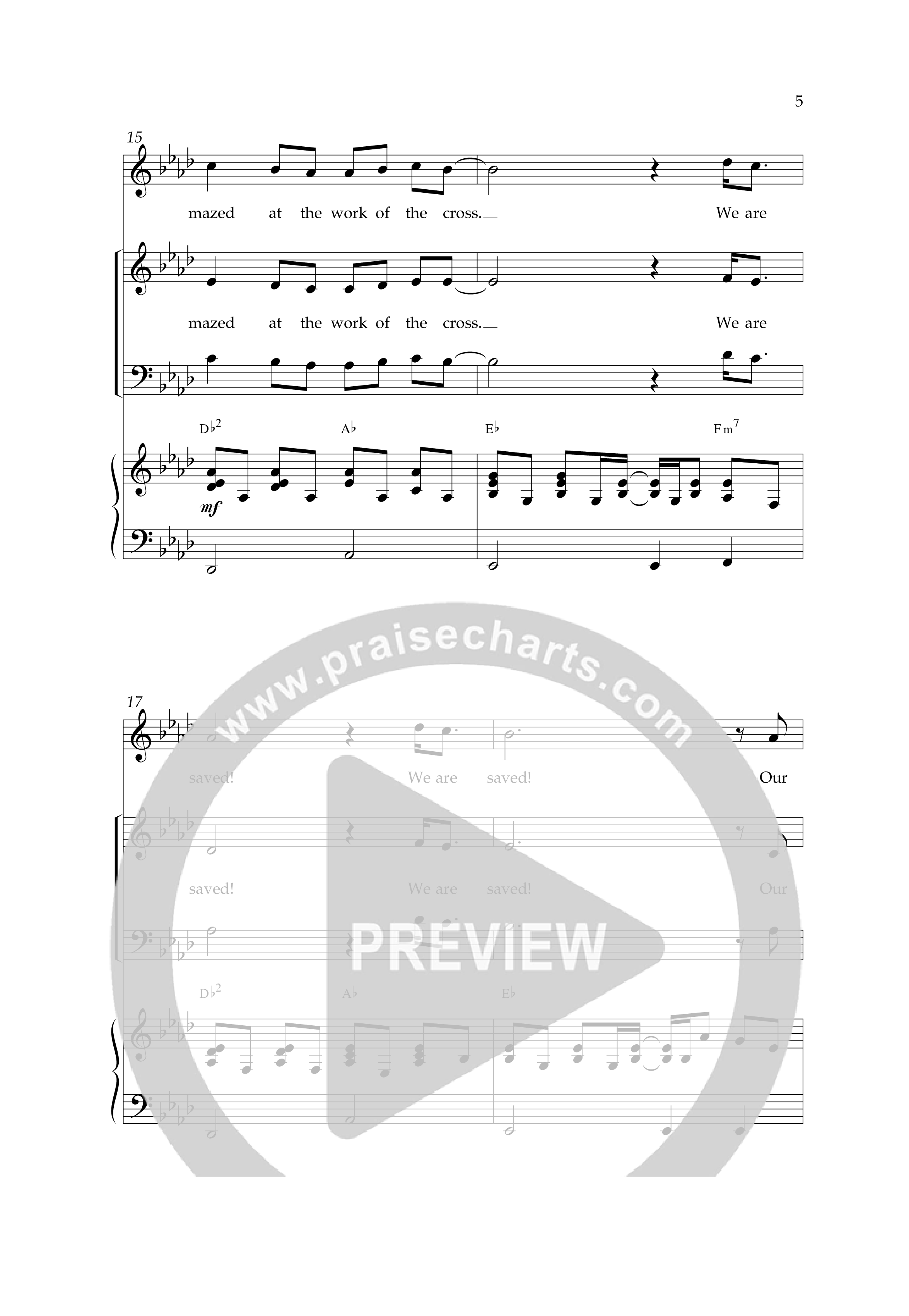 We Are Saved (Choral Anthem SATB) Anthem (SATB/Piano) (Lifeway Choral / Arr. Cliff Duren)
