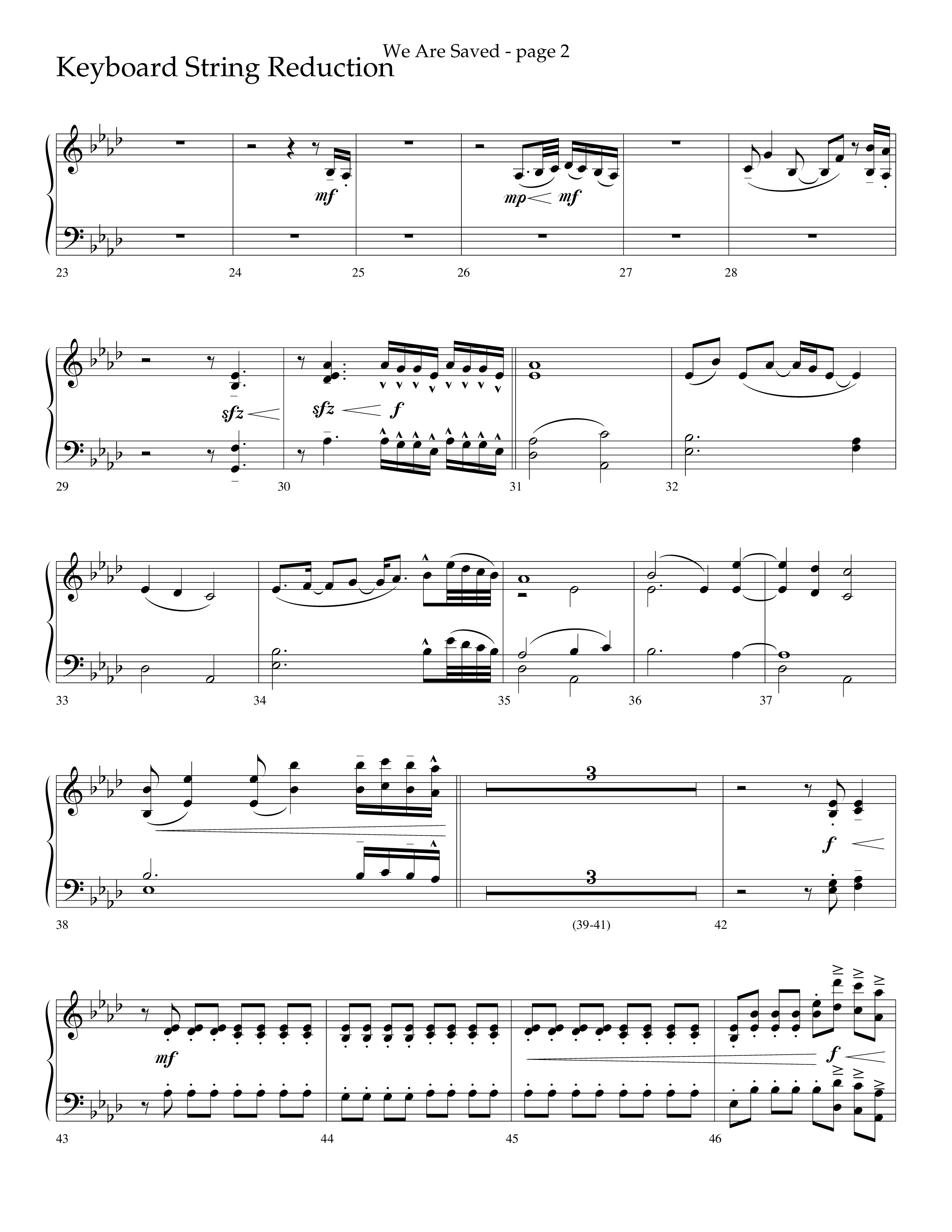 We Are Saved (Choral Anthem SATB) String Reduction (Lifeway Choral / Arr. Cliff Duren)