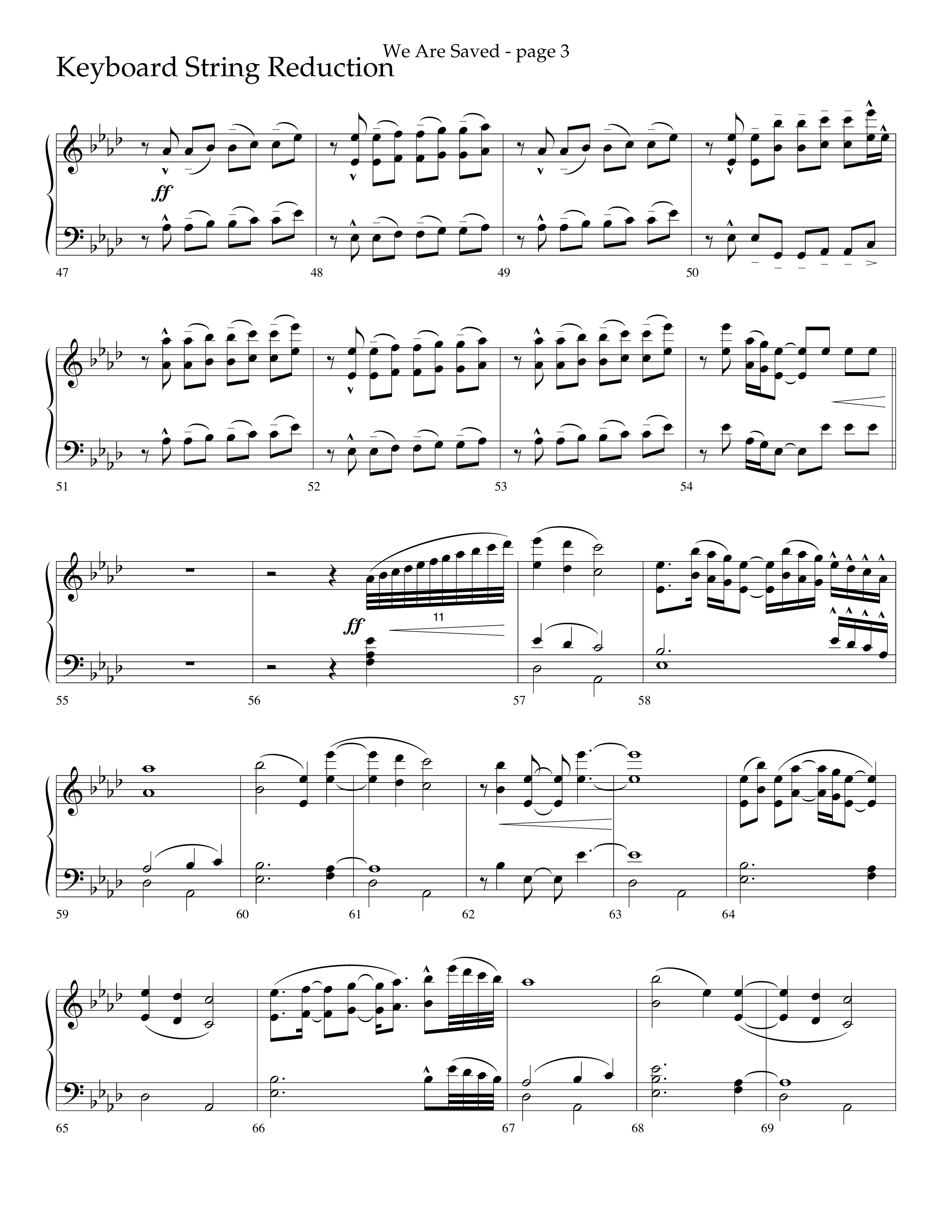 We Are Saved (Choral Anthem SATB) String Reduction (Lifeway Choral / Arr. Cliff Duren)