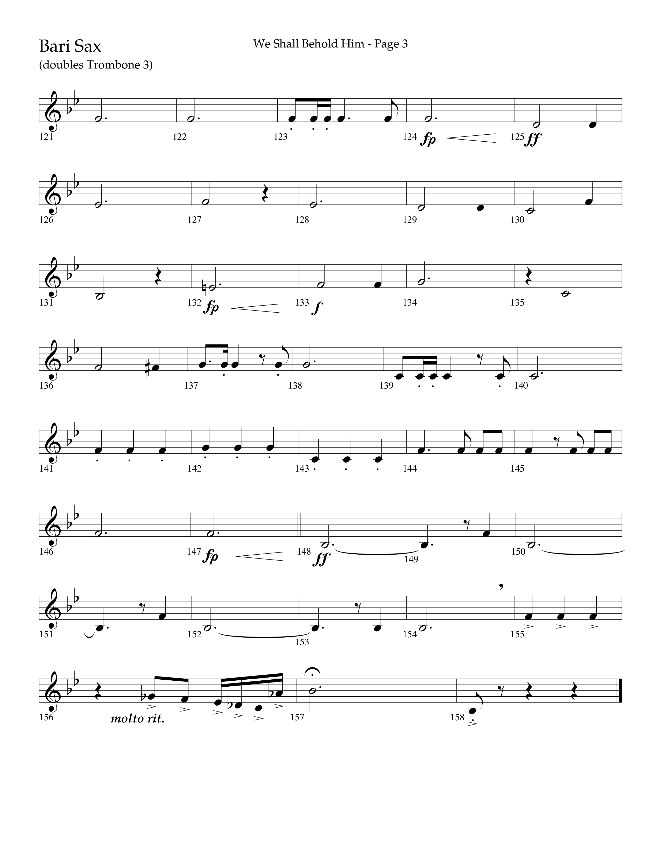 We Shall Behold Him (Choral Anthem SATB) Bari Sax (Lifeway Choral / Arr. Russell Mauldin)