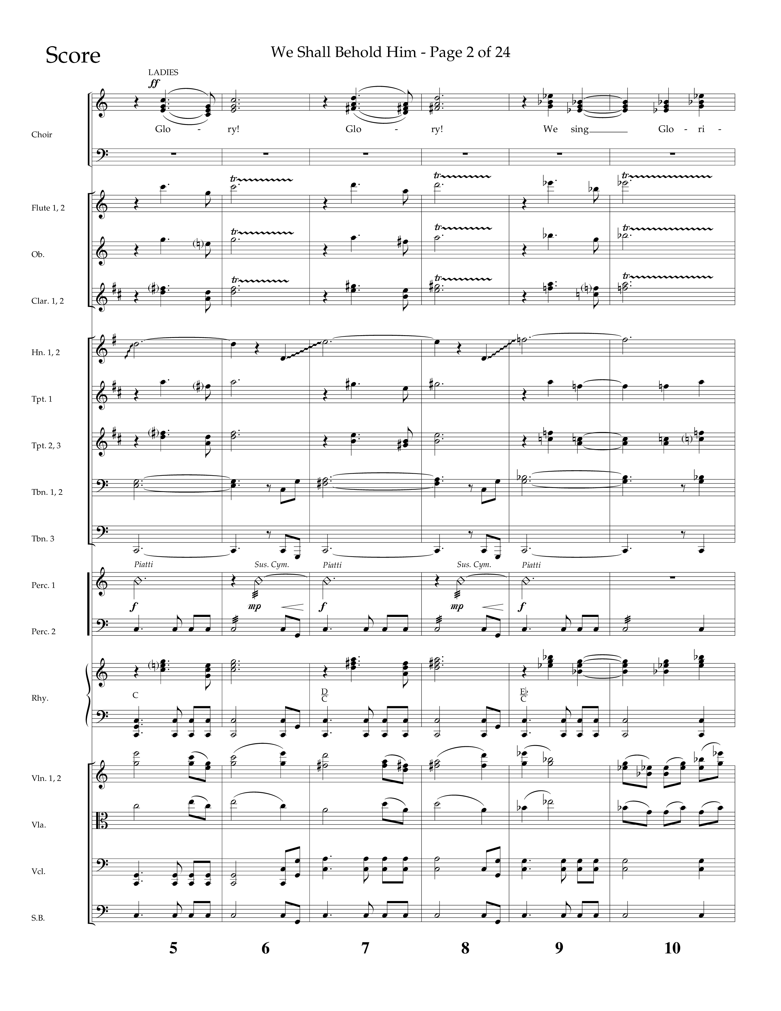 We Shall Behold Him (Choral Anthem SATB) Conductor's Score (Lifeway Choral / Arr. Russell Mauldin)