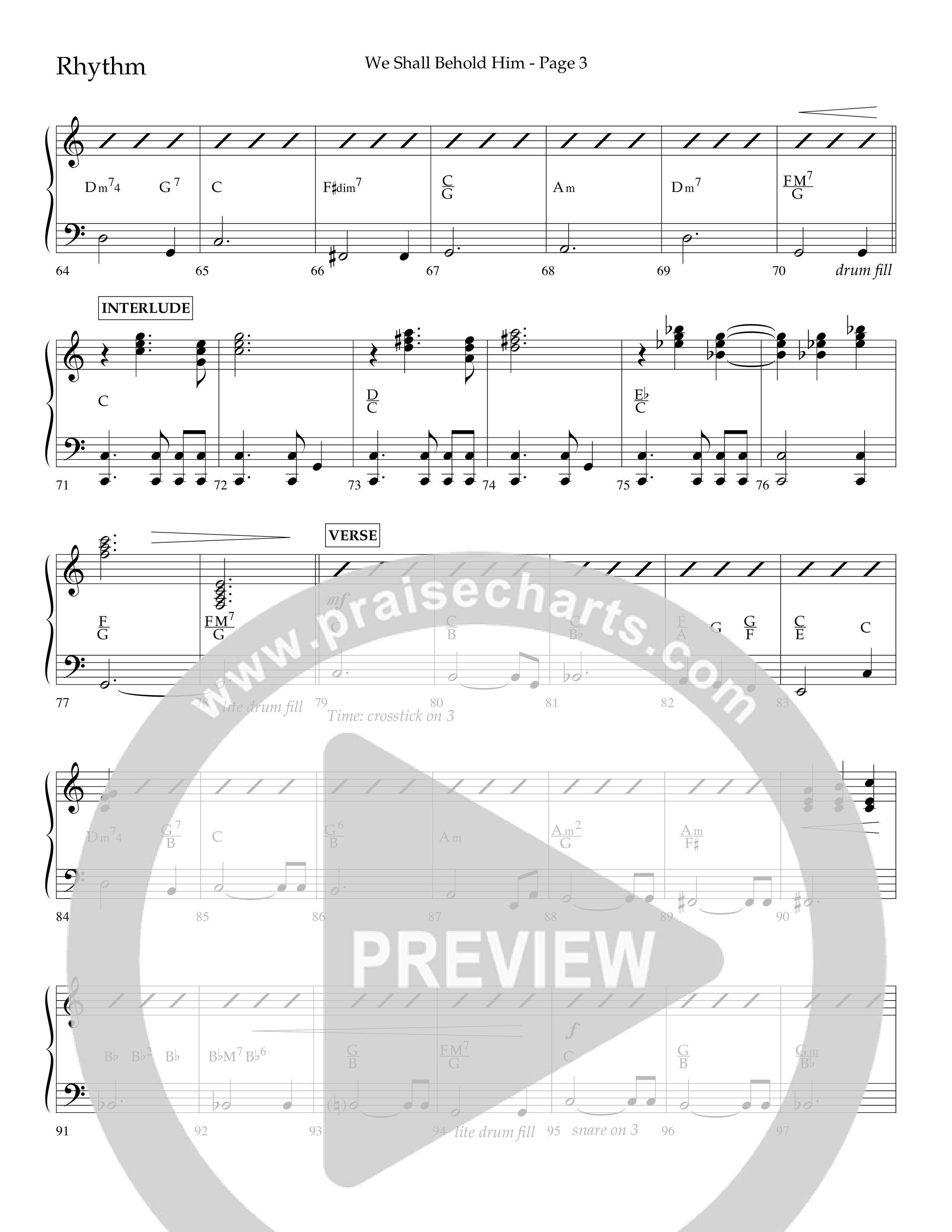 We Shall Behold Him (Choral Anthem SATB) Lead Melody & Rhythm (Lifeway Choral / Arr. Russell Mauldin)