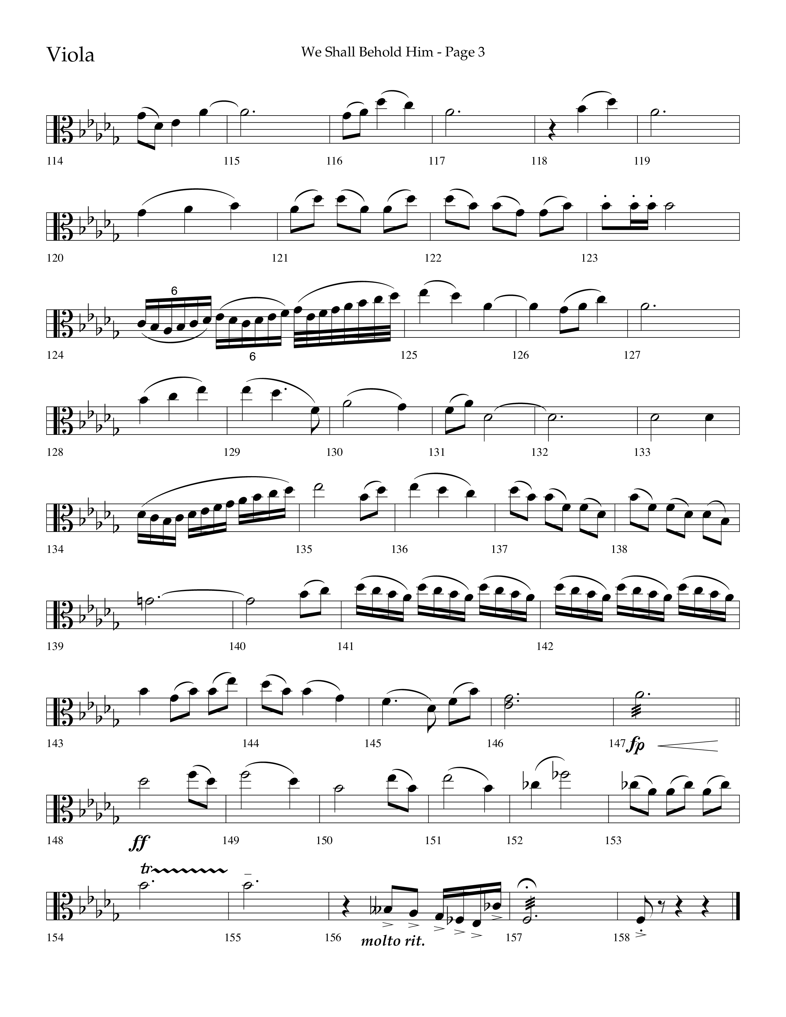 We Shall Behold Him (Choral Anthem SATB) Viola (Lifeway Choral / Arr. Russell Mauldin)