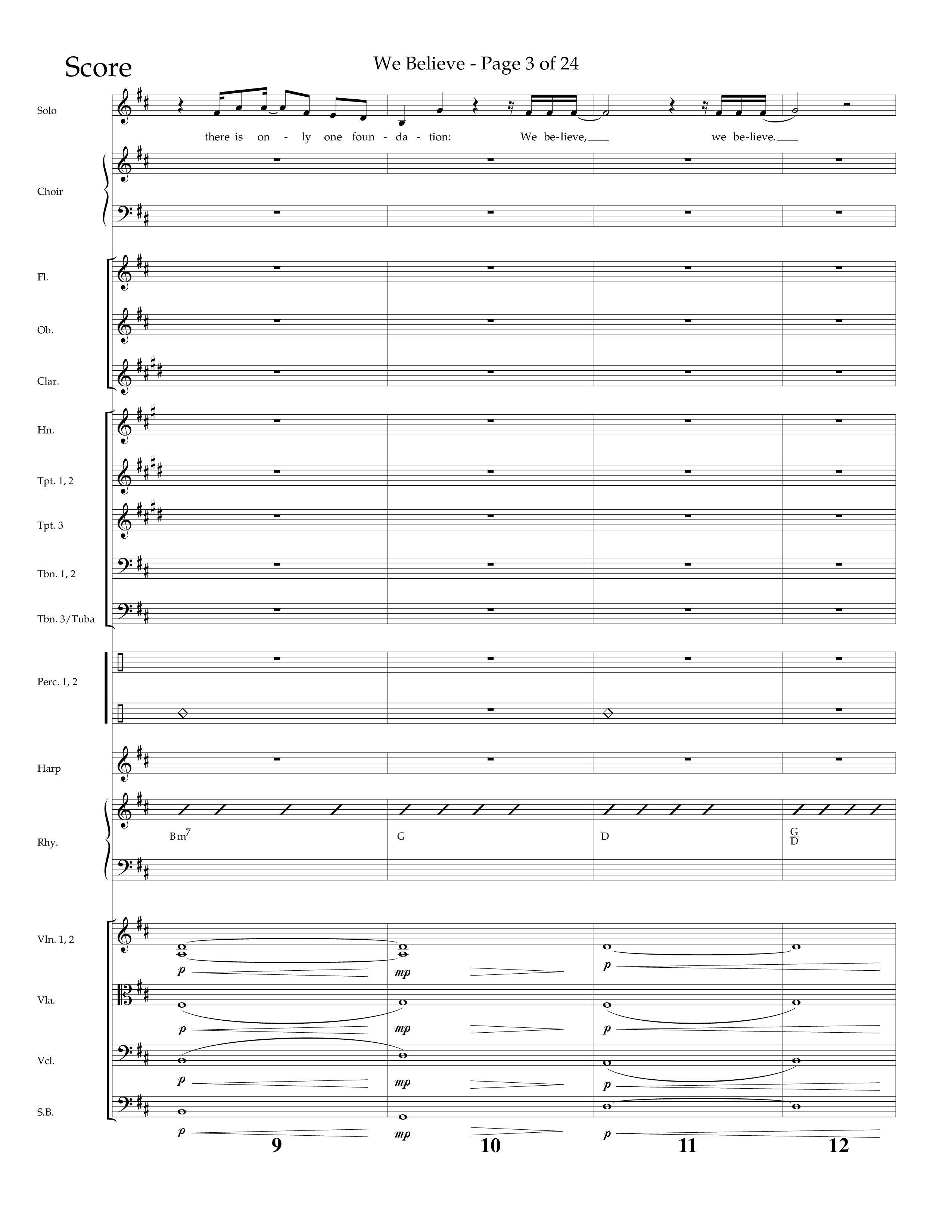 We Believe (Choral Anthem SATB) Orchestration (Lifeway Choral / Arr. Cliff Duren)