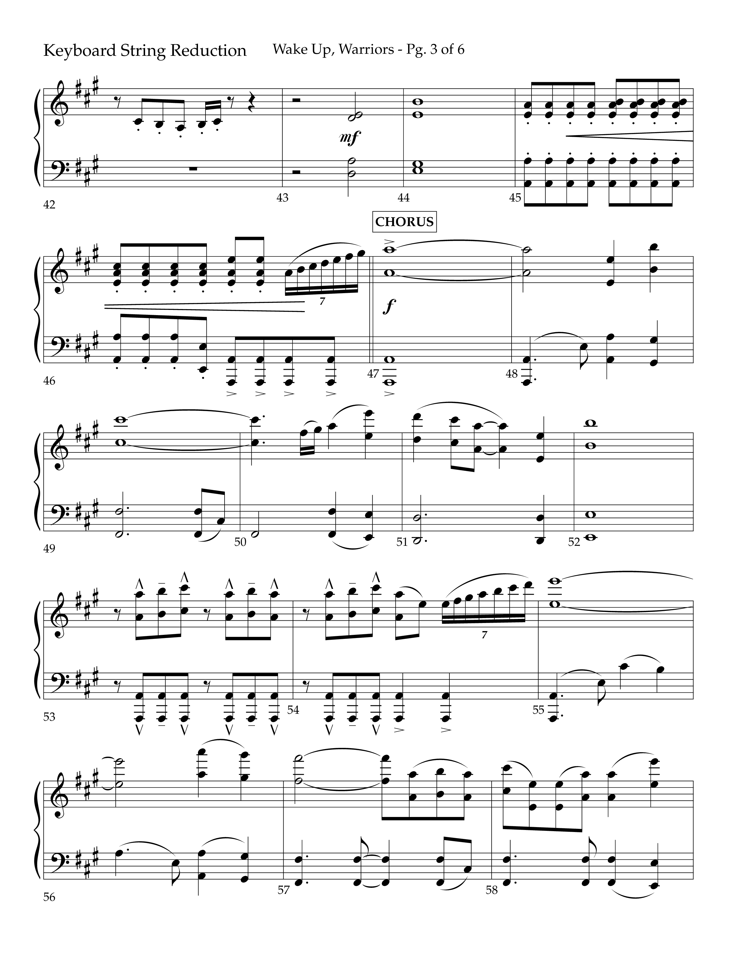 Wake Up Warriors (Choral Anthem SATB) String Reduction (Lifeway Choral / Arr. John Bolin / Orch. Tim Cates)