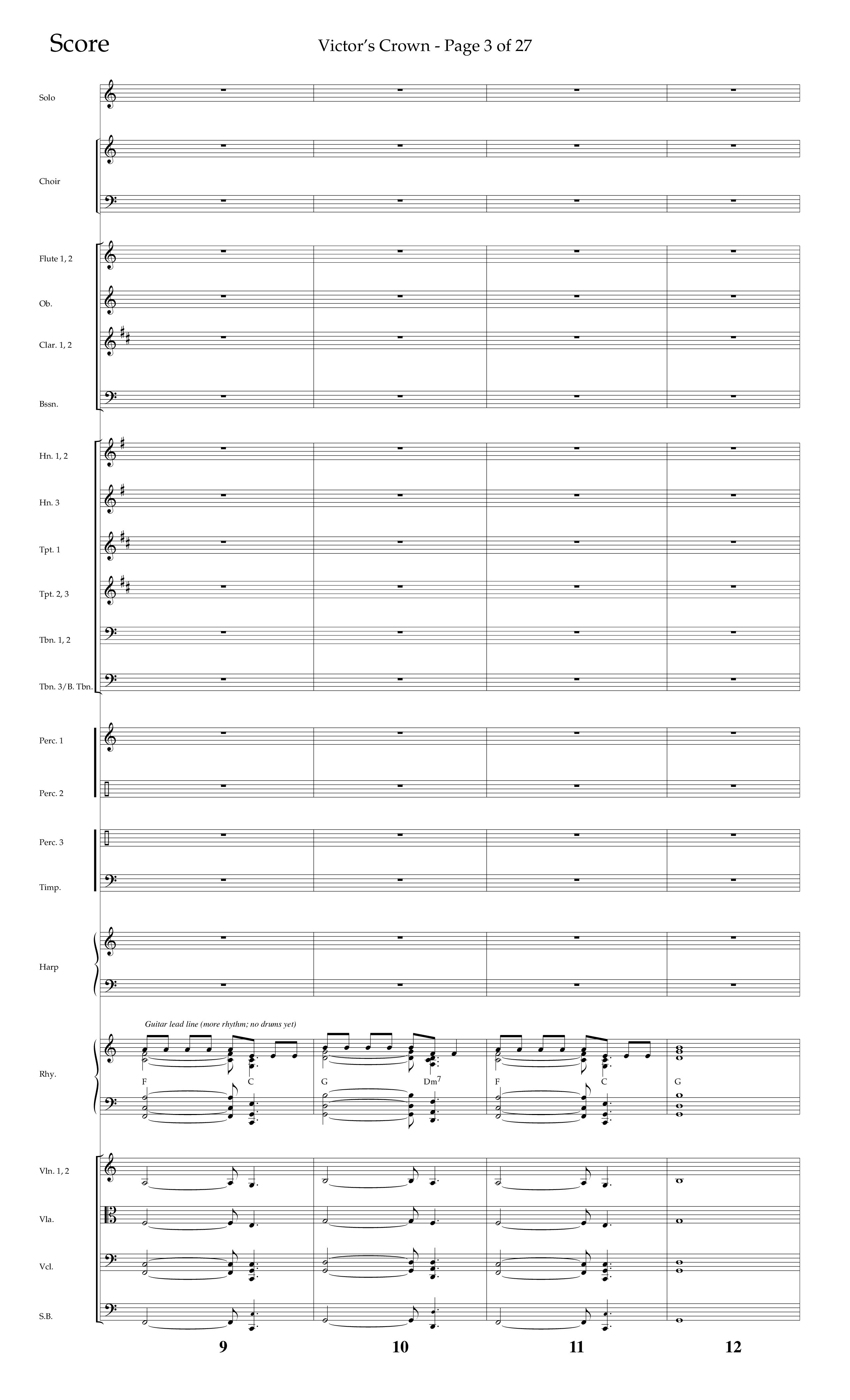 Victor's Crown (Choral Anthem SATB) Conductor's Score (Lifeway Choral / Arr. David T. Clydesdale)