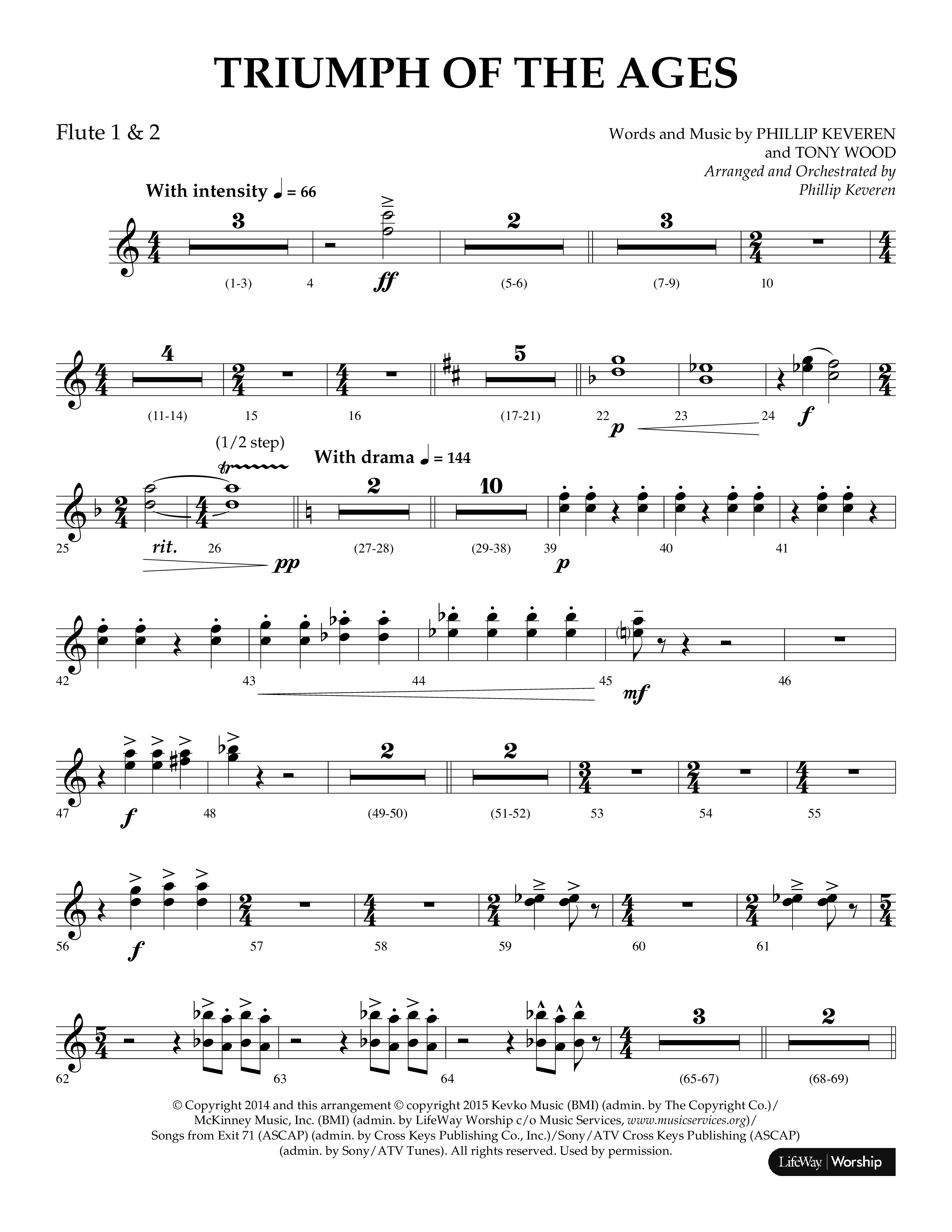 Triumph Of The Ages (Choral Anthem SATB) Flute 1/2 (Lifeway Choral / Arr. Phillip Keveren)