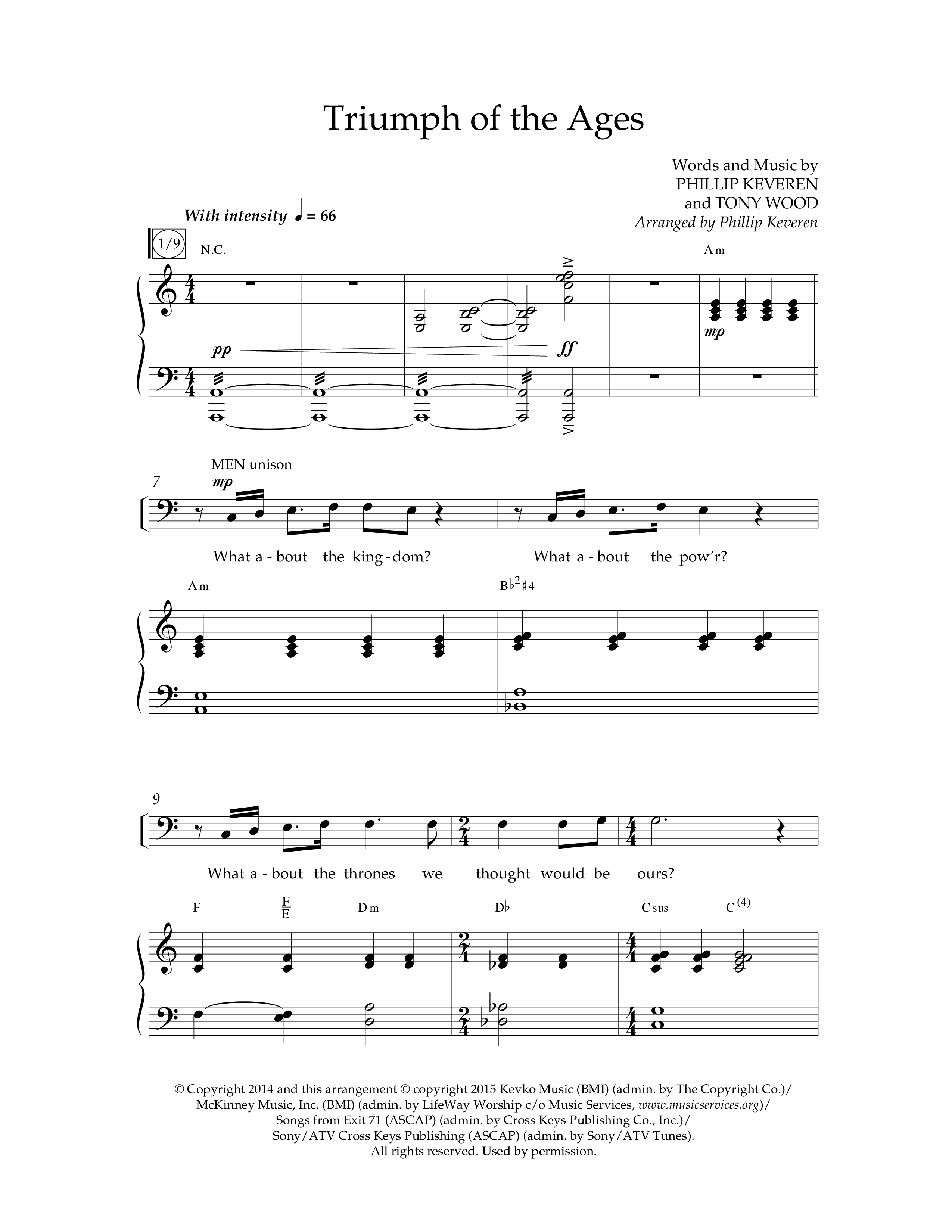 Triumph Of The Ages (Choral Anthem SATB) Anthem (SATB/Piano) (Lifeway Choral / Arr. Phillip Keveren)