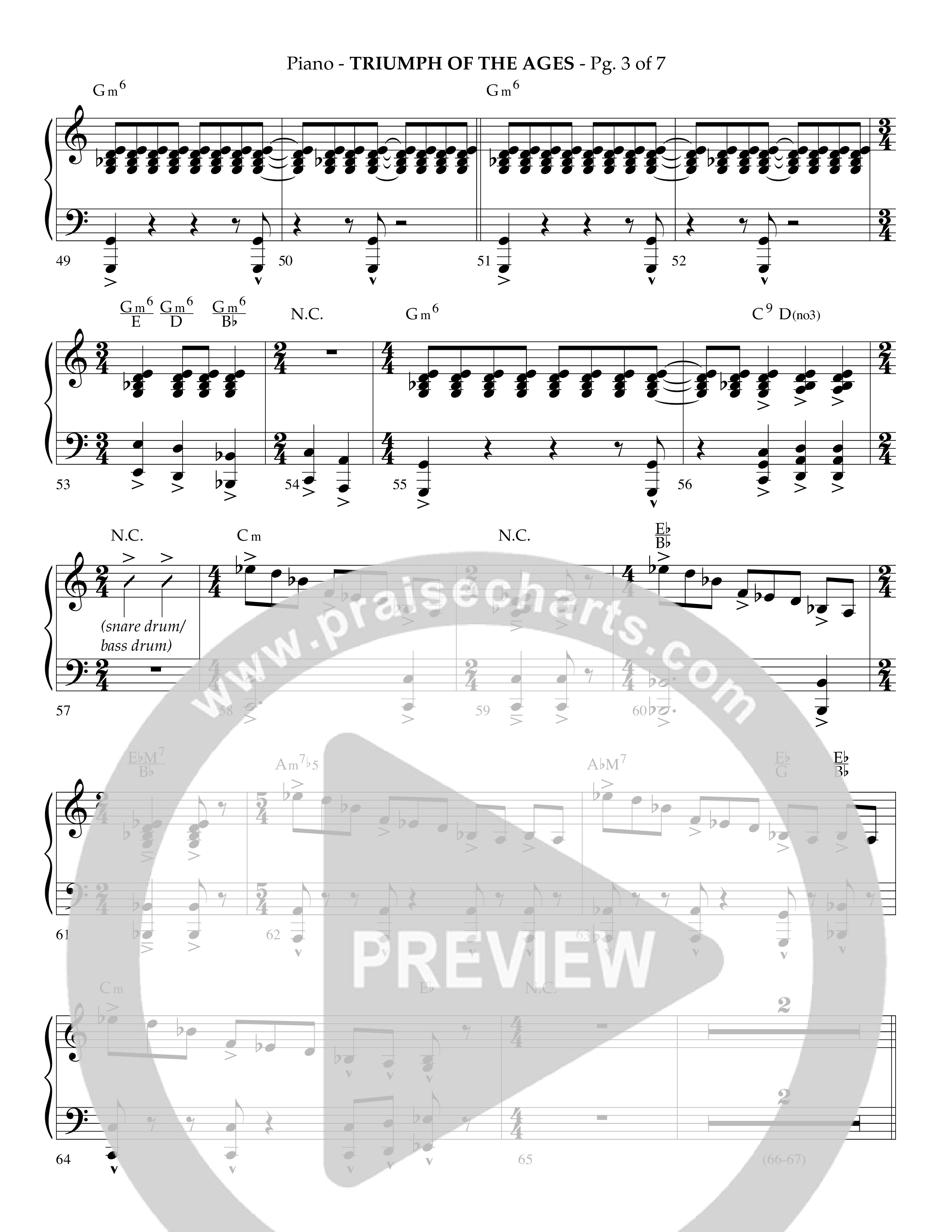 Triumph Of The Ages (Choral Anthem SATB) Lead Melody & Rhythm (Lifeway Choral / Arr. Phillip Keveren)