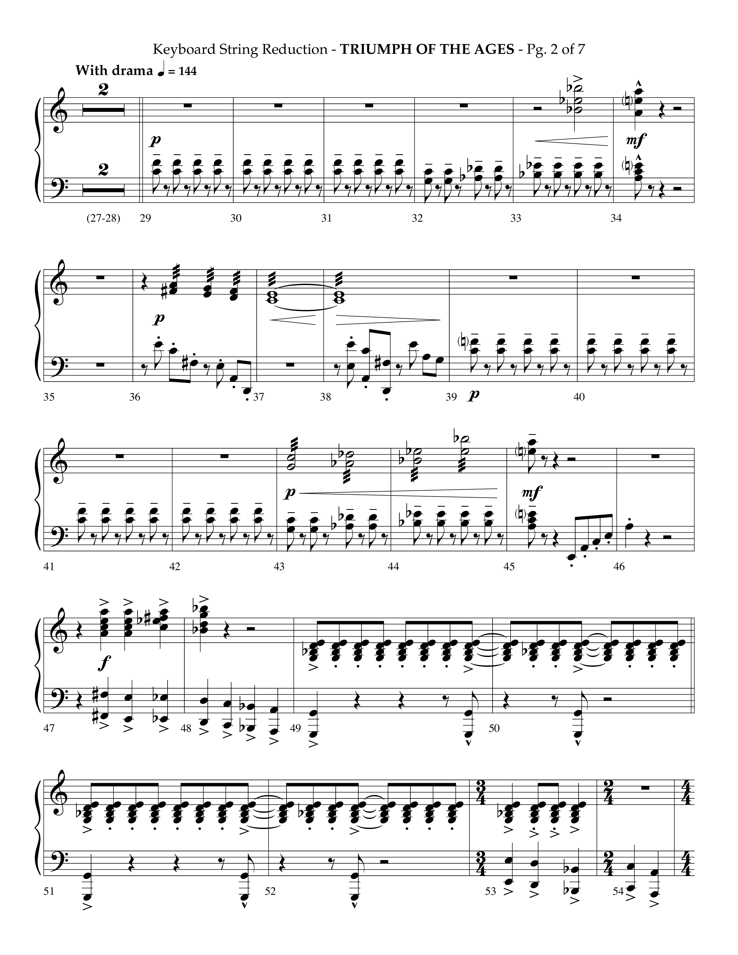 Triumph Of The Ages (Choral Anthem SATB) String Reduction (Lifeway Choral / Arr. Phillip Keveren)