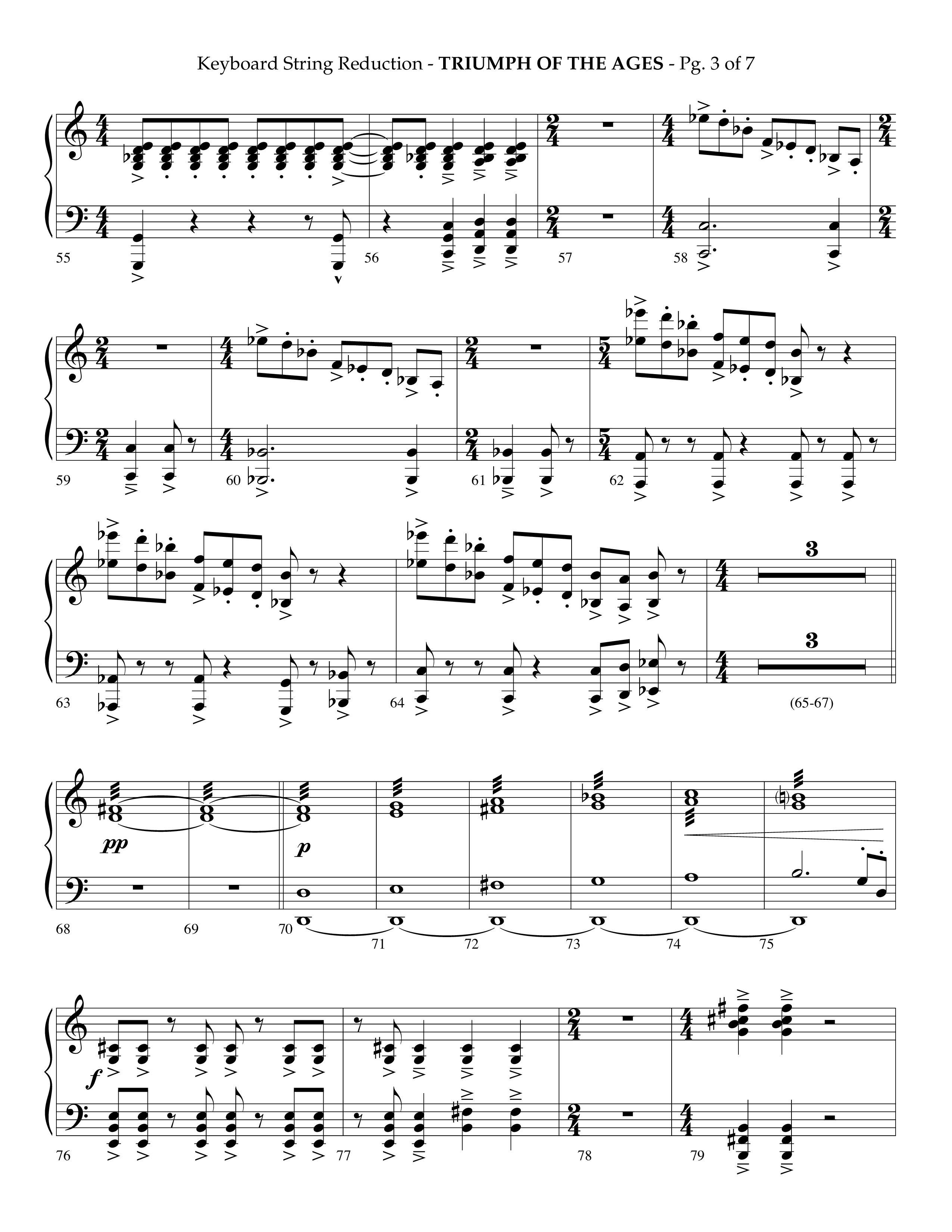 Triumph Of The Ages (Choral Anthem SATB) String Reduction (Lifeway Choral / Arr. Phillip Keveren)