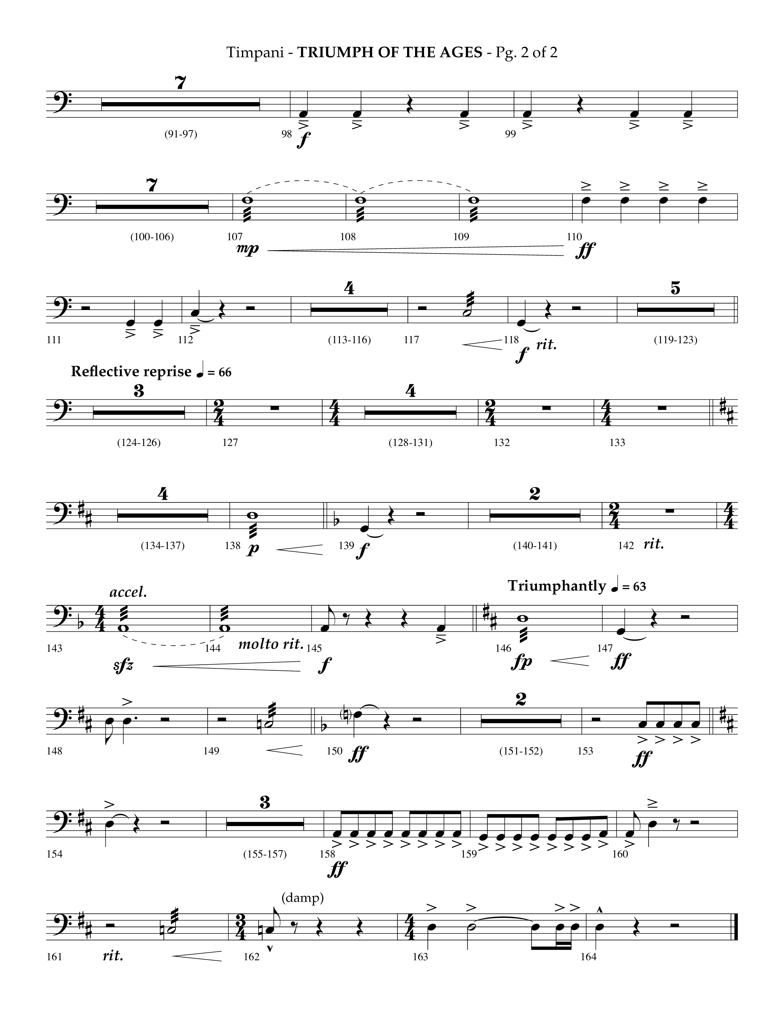 Triumph Of The Ages (Choral Anthem SATB) Timpani (Lifeway Choral / Arr. Phillip Keveren)