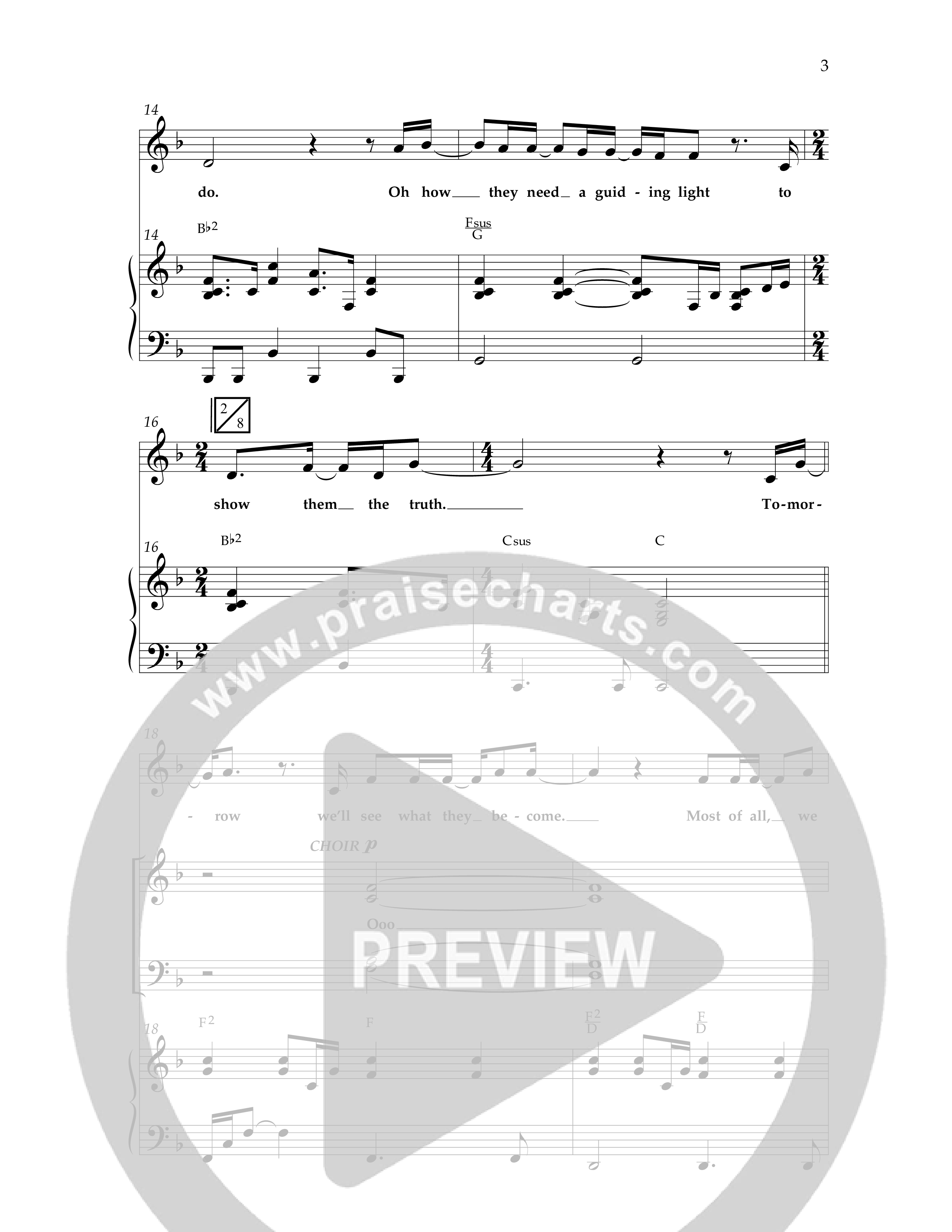 Tomorrow (Choral Anthem SATB) Anthem (SATB/Piano) (Lifeway Choral / Arr. Cliff Duren)
