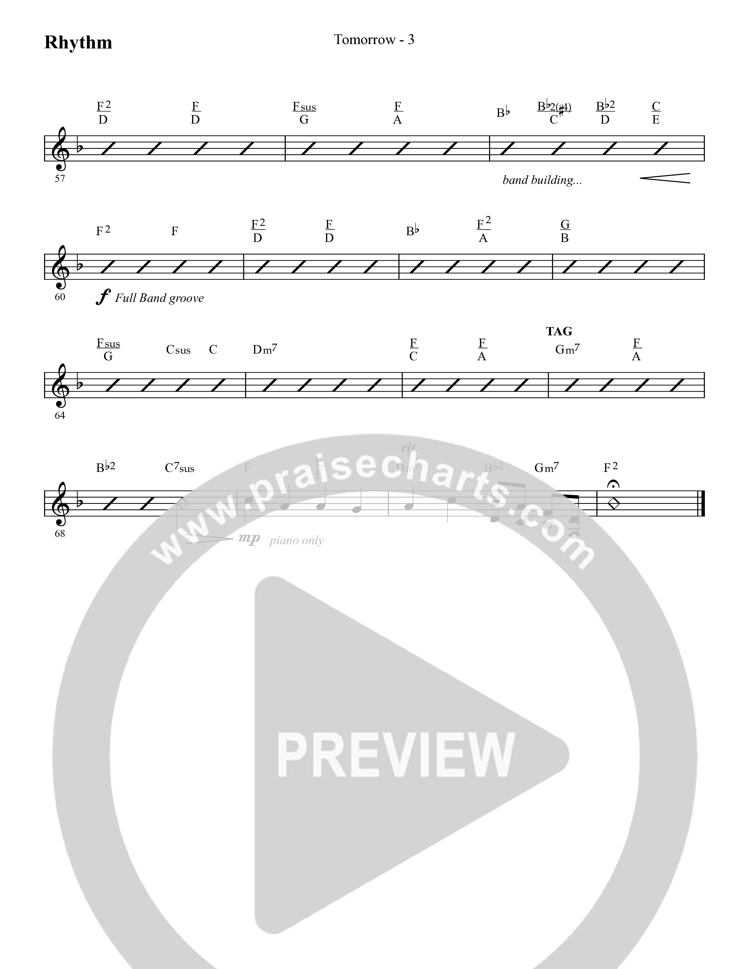 Tomorrow (Choral Anthem SATB) Lead Melody & Rhythm (Lifeway Choral / Arr. Cliff Duren)