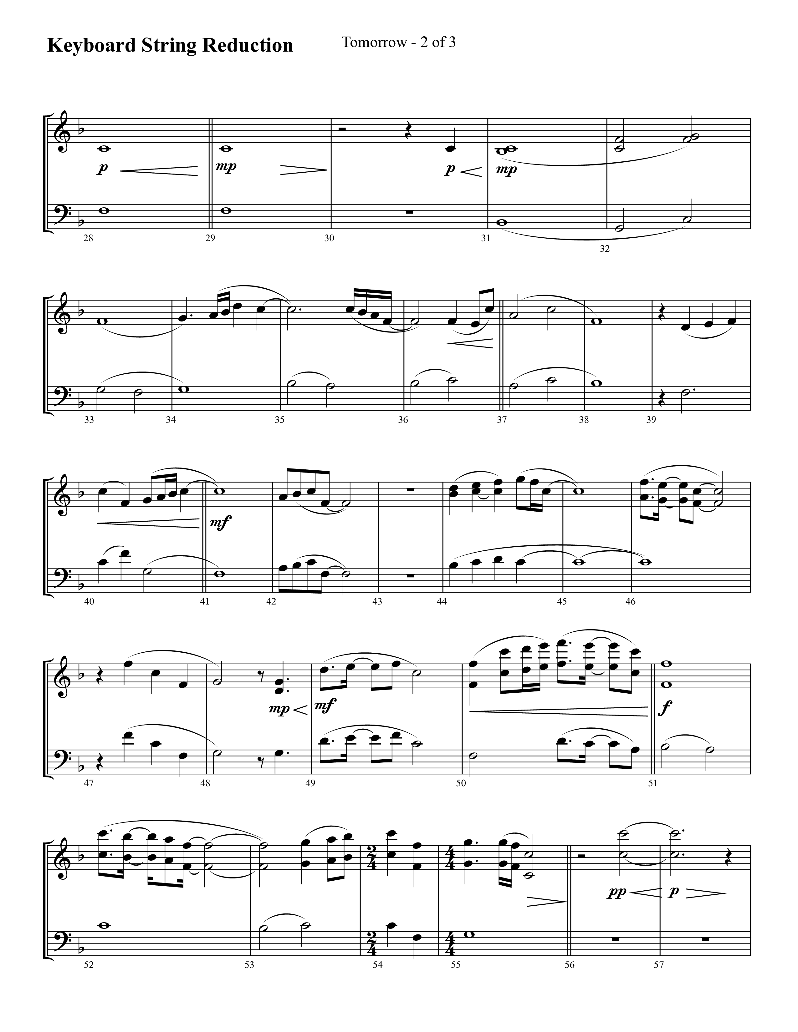 Tomorrow (Choral Anthem SATB) String Reduction (Lifeway Choral / Arr. Cliff Duren)