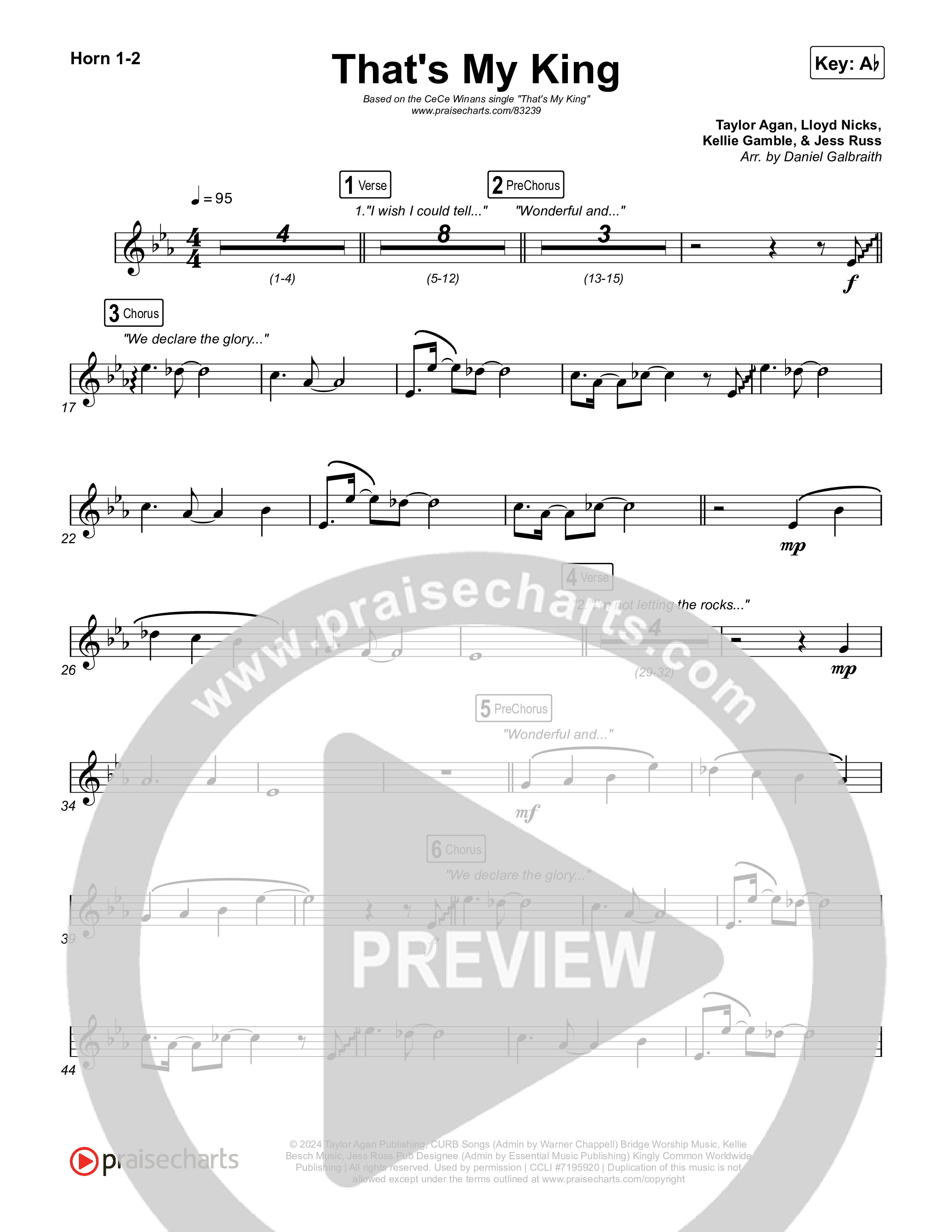 That's My King French Horn 1,2 (CeCe Winans)