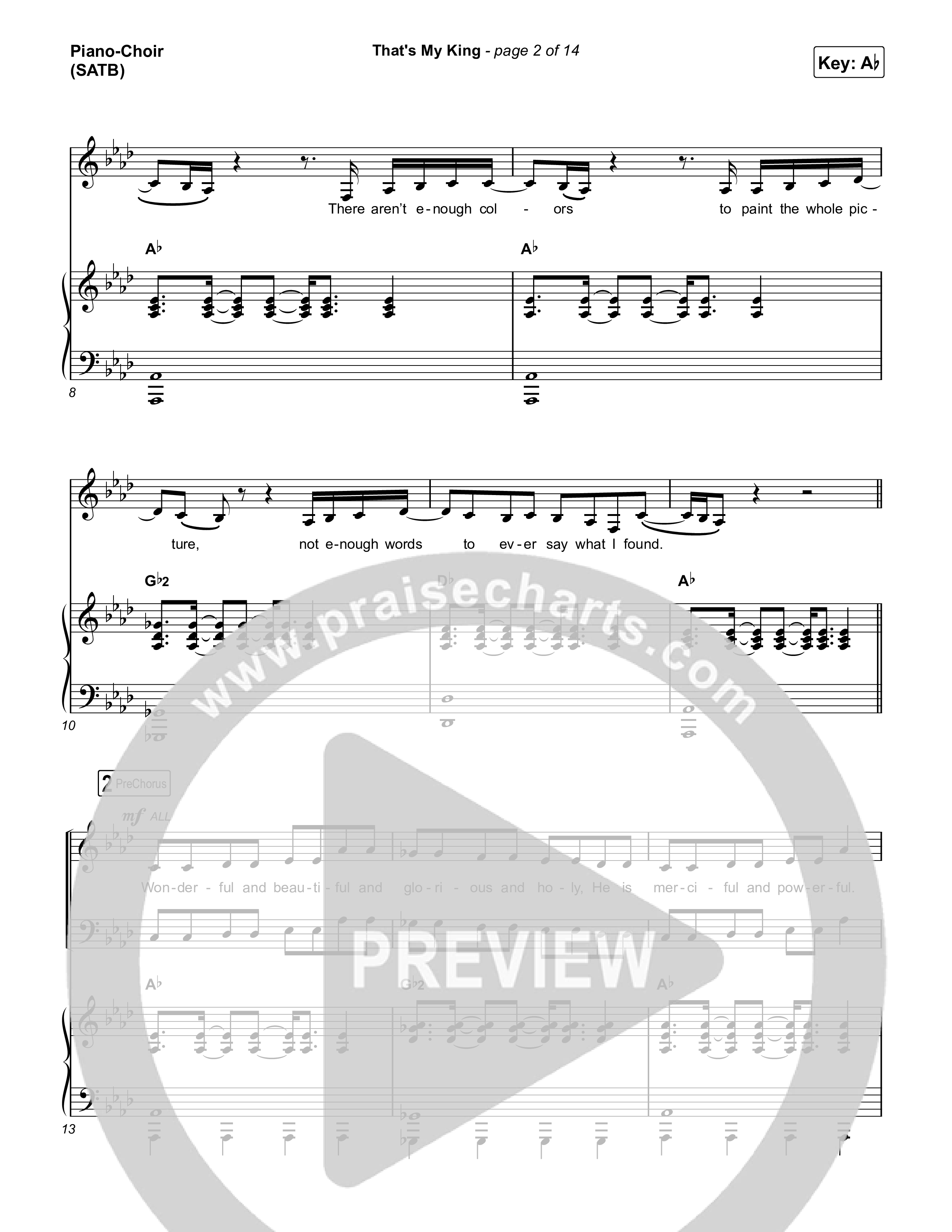 That's My King Piano/Vocal (SATB) (CeCe Winans)