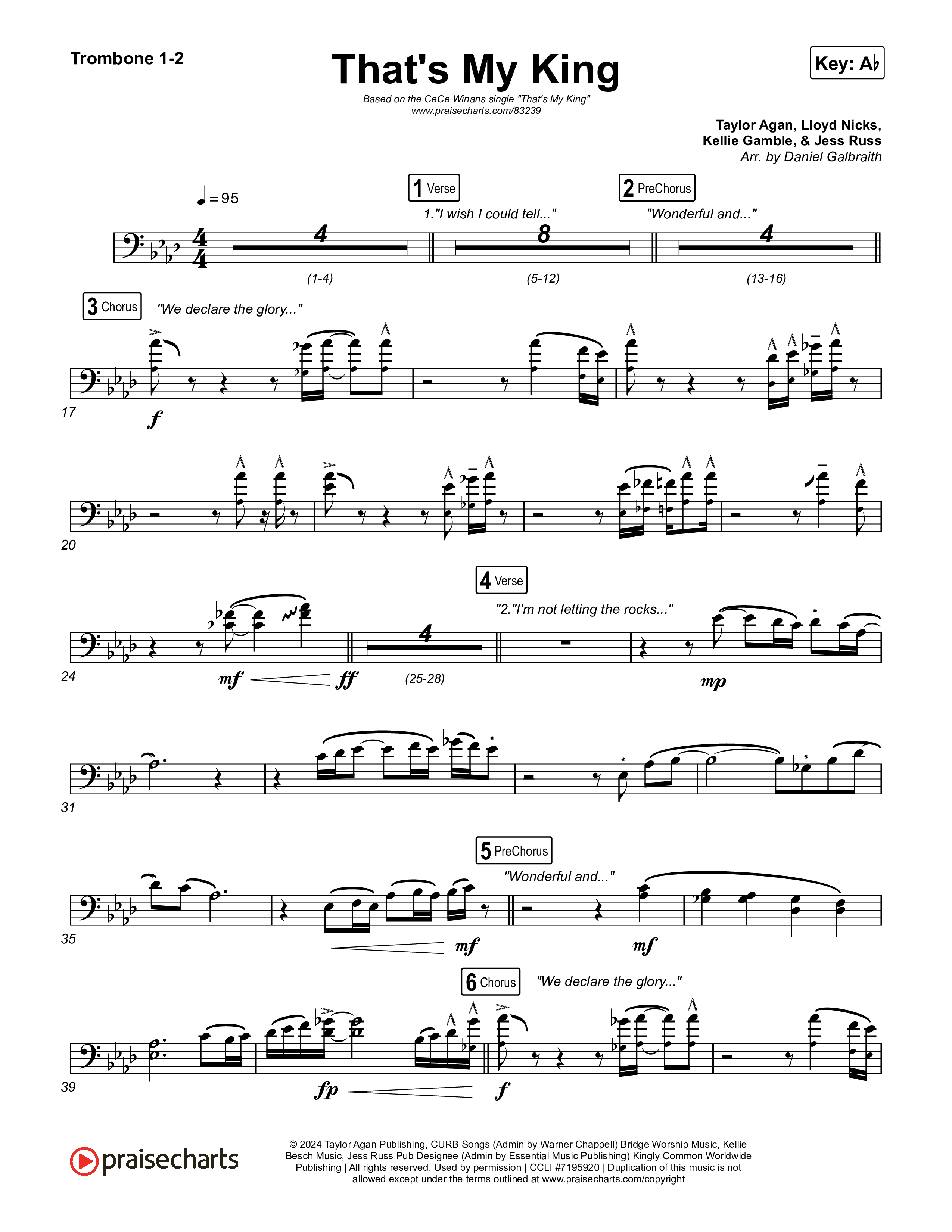 That's My King Trombone 1,2 (CeCe Winans)