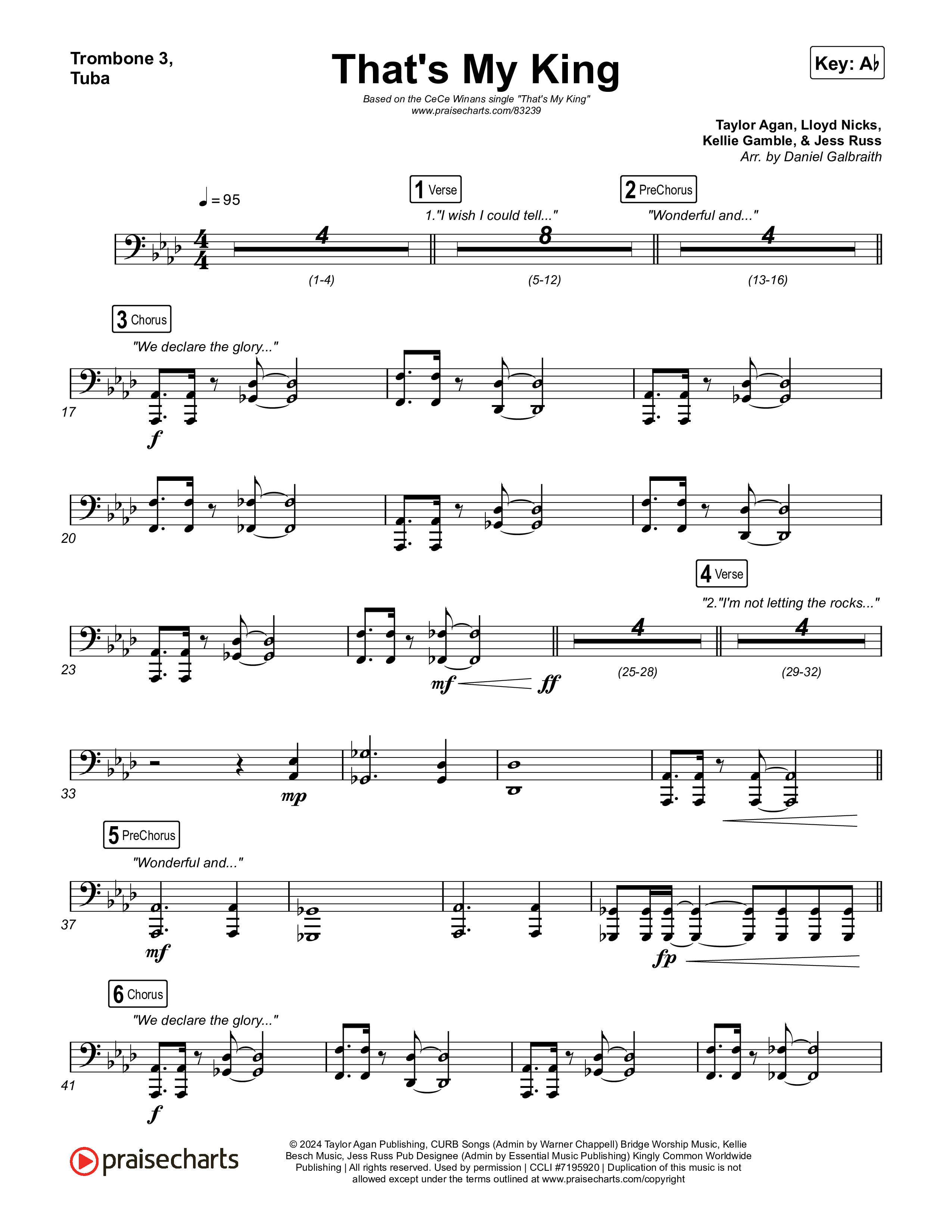 That's My King Trombone 3/Tuba (CeCe Winans)