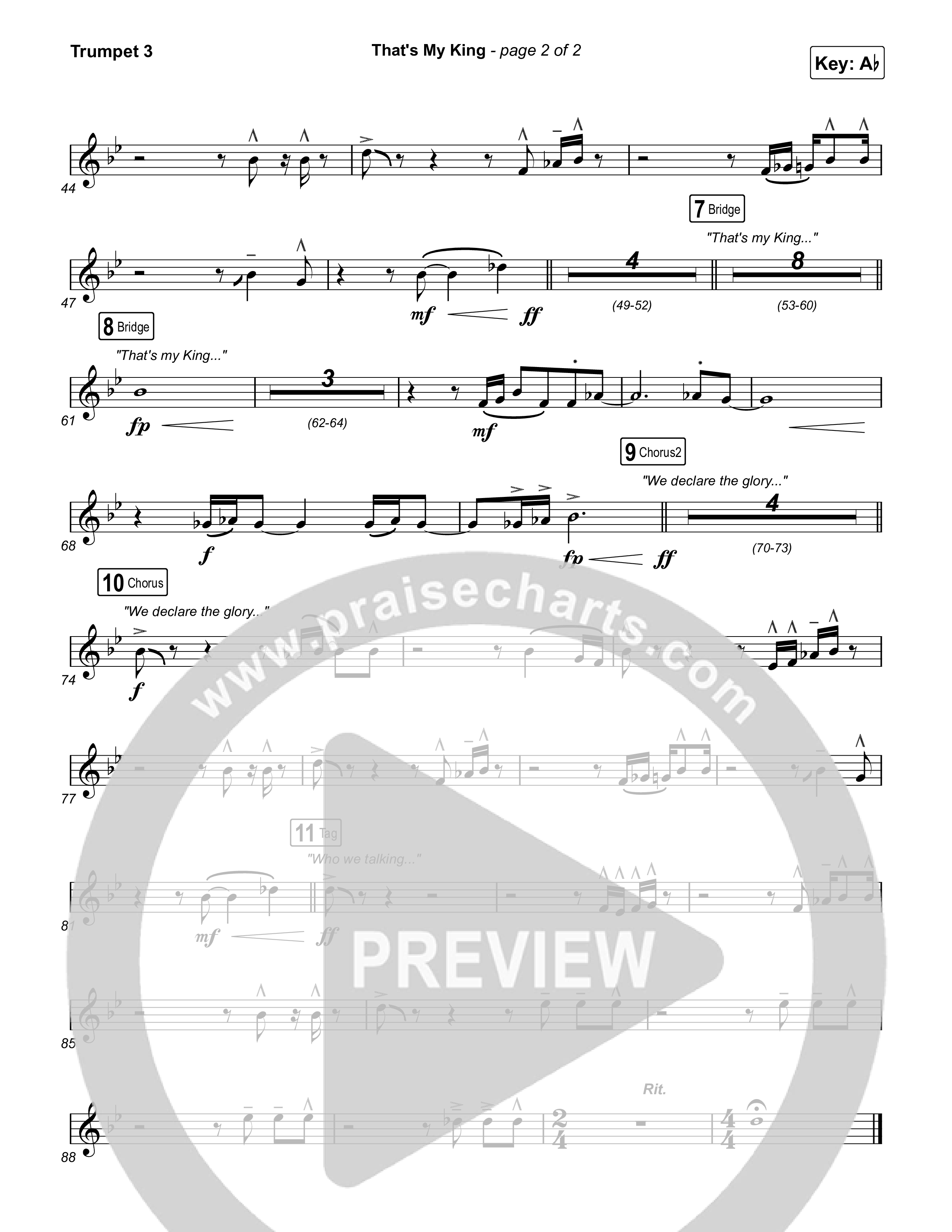 That's My King Trumpet 3 (CeCe Winans)