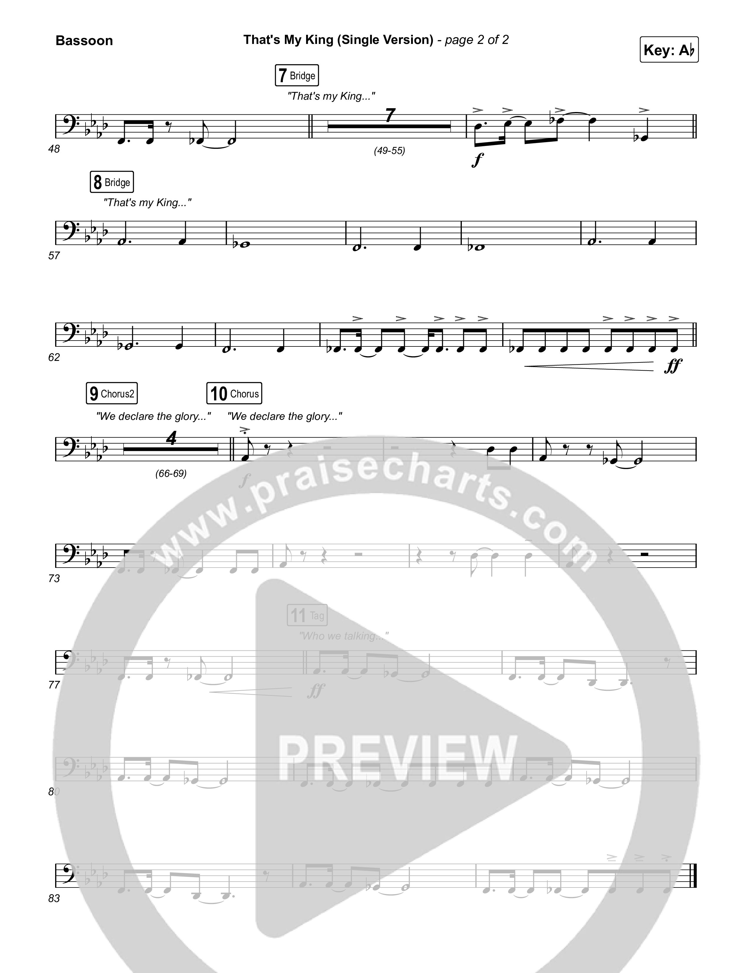 That's My King (Single Version) Bassoon (CeCe Winans)