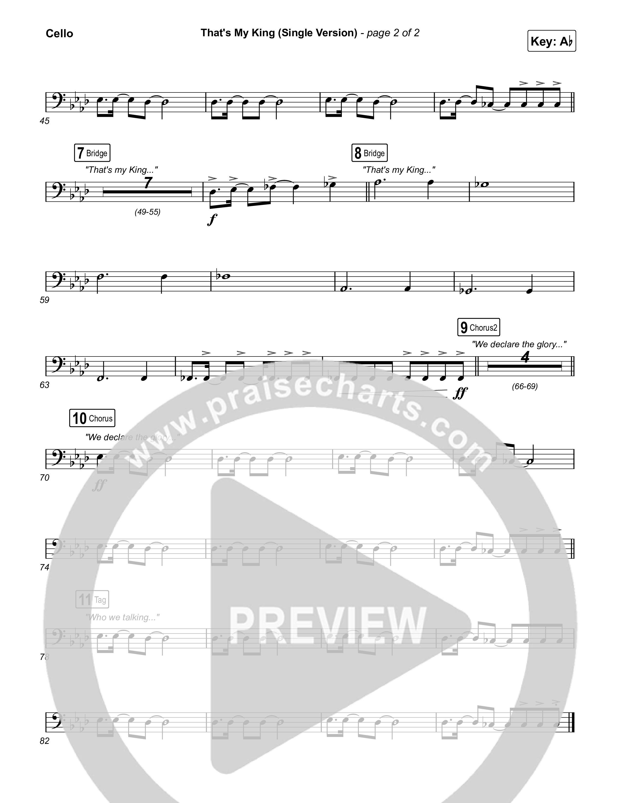 That's My King (Single Version) Cello (CeCe Winans)