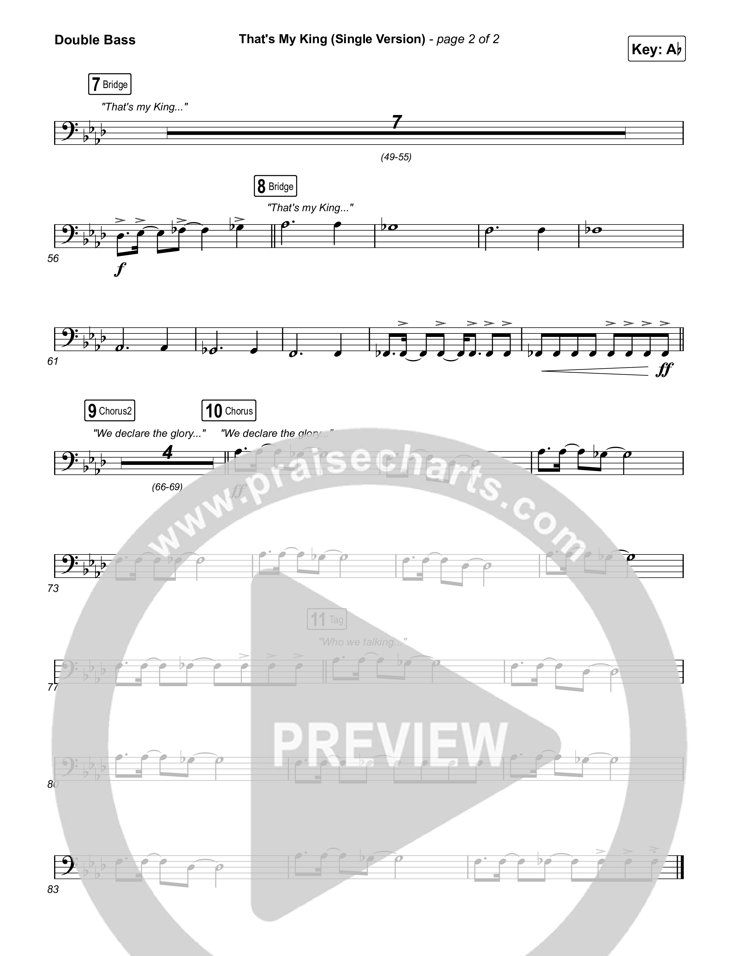 That's My King (Single Version) String Bass (CeCe Winans)