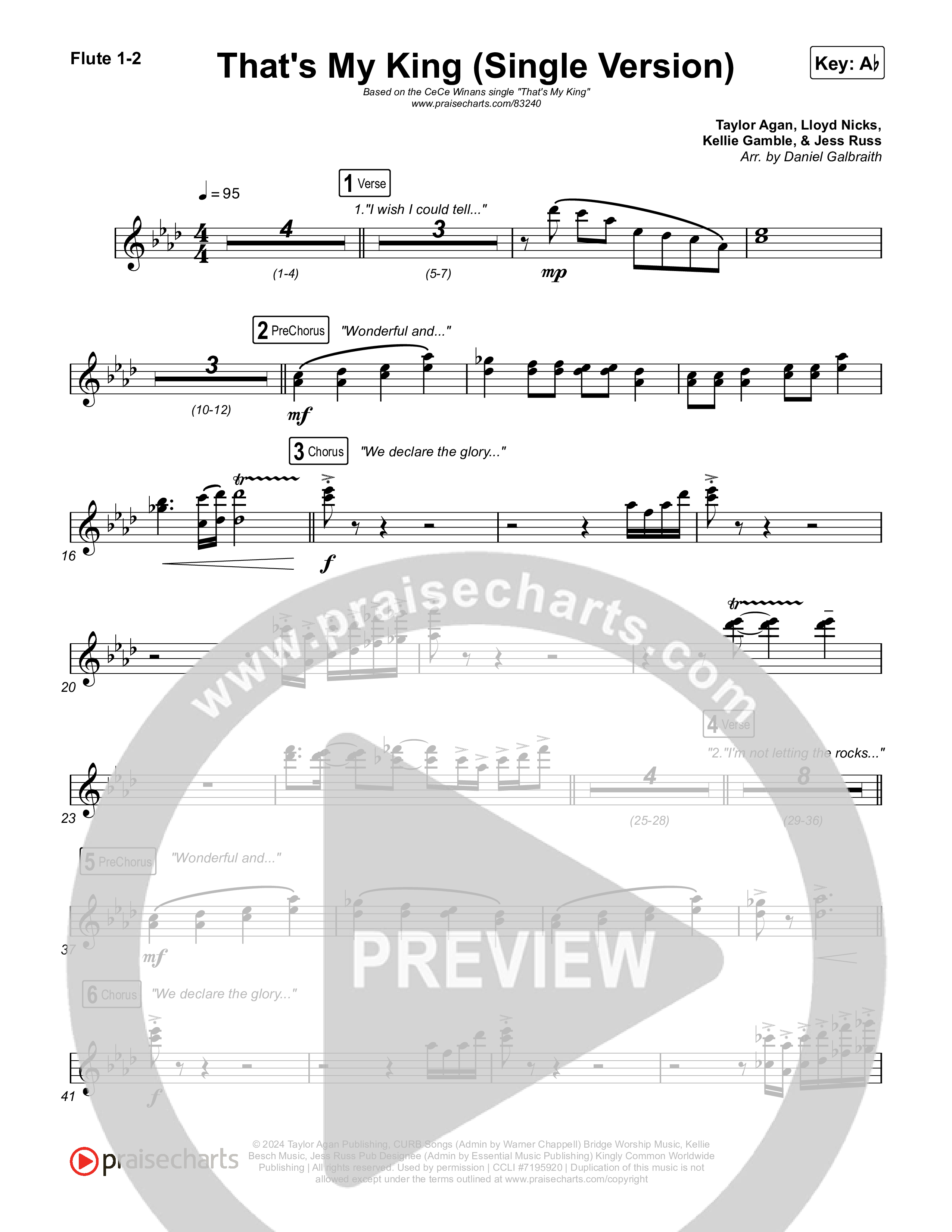 That's My King (Single Version) Flute 1,2 (CeCe Winans)