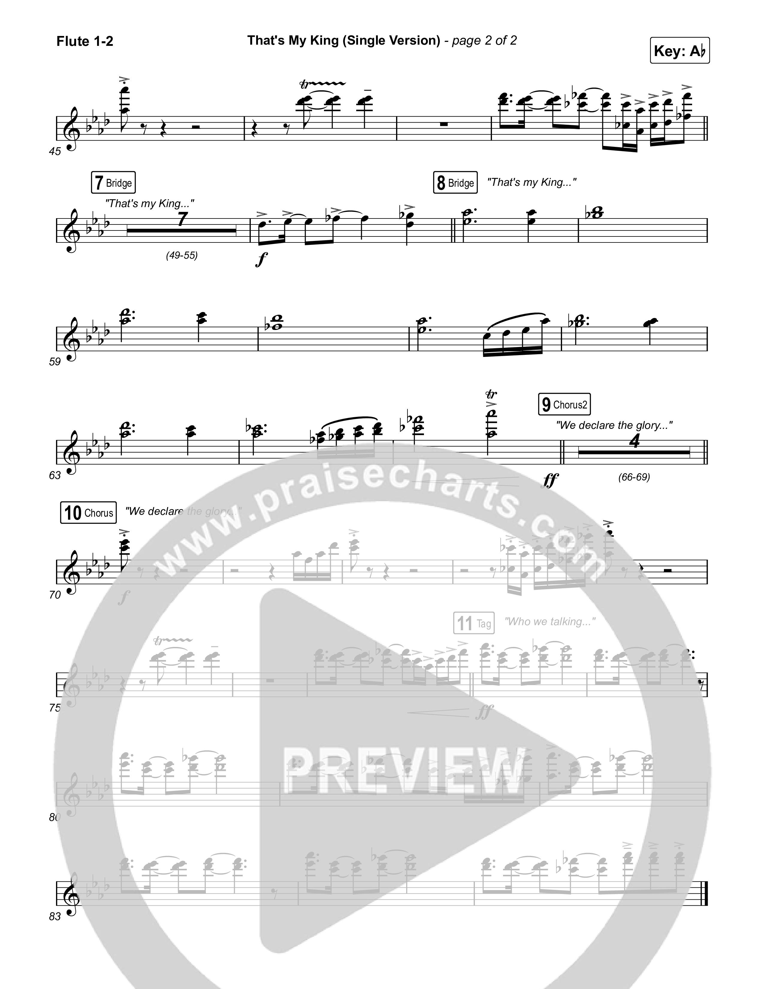 That's My King (Single Version) Flute 1,2 (CeCe Winans)