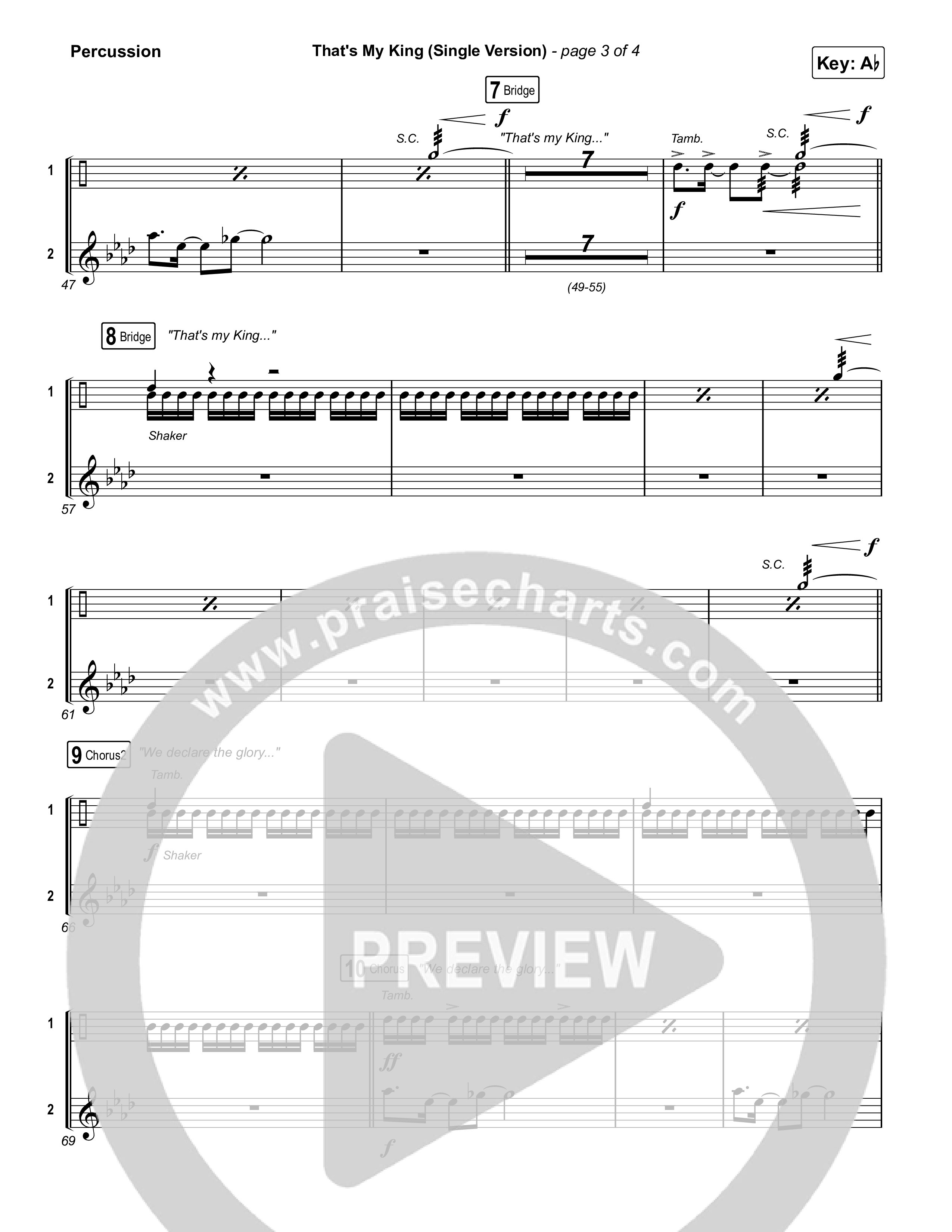 That's My King (Single Version) Percussion (CeCe Winans)