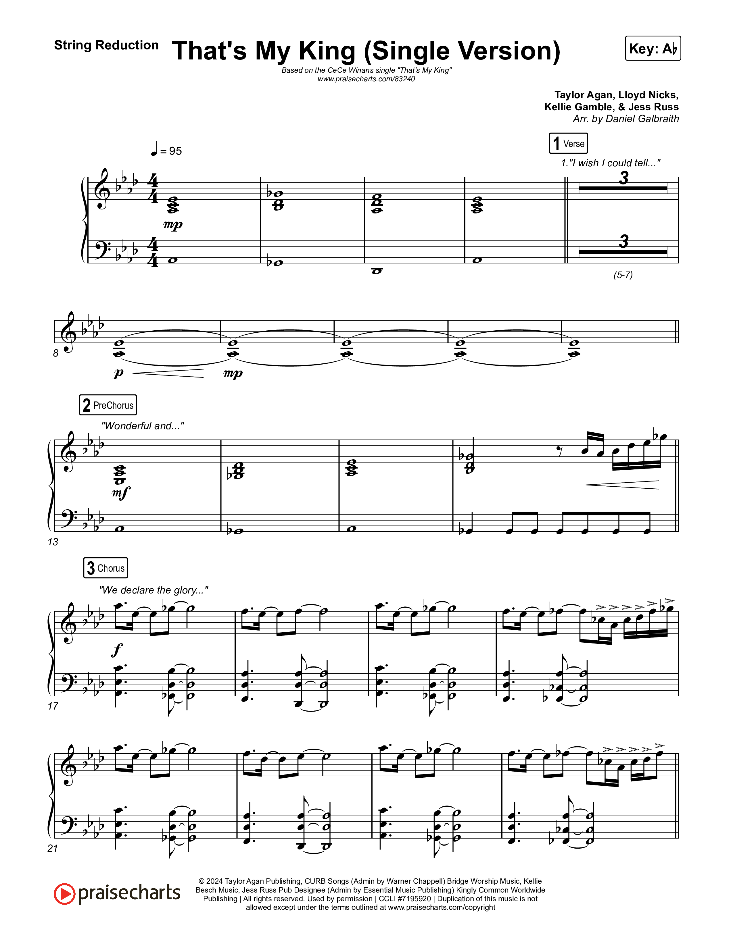 That's My King (Single Version) String Reduction (CeCe Winans)