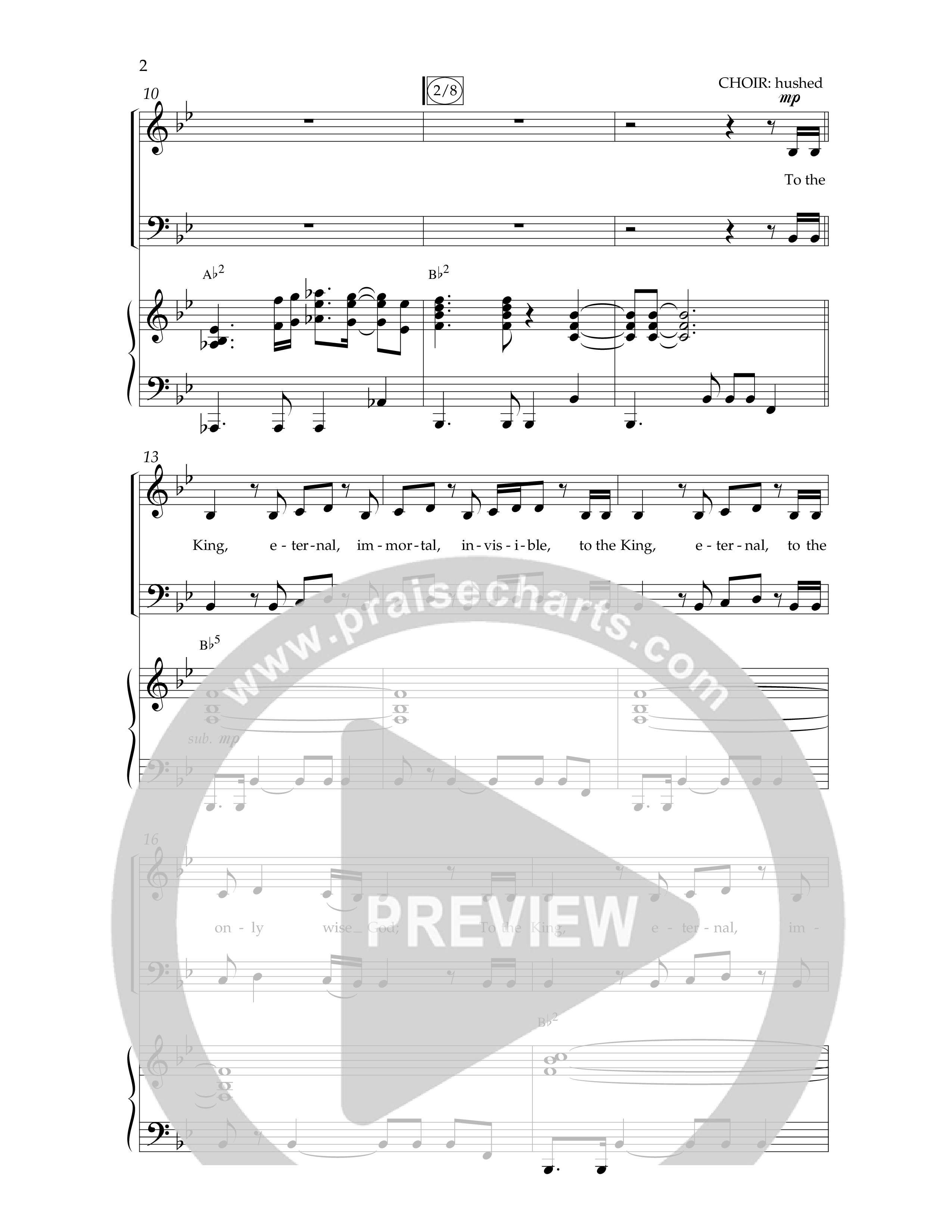 To The King (Choral Anthem SATB) Anthem (SATB/Piano) (Lifeway Choral / Arr. Cliff Duren)