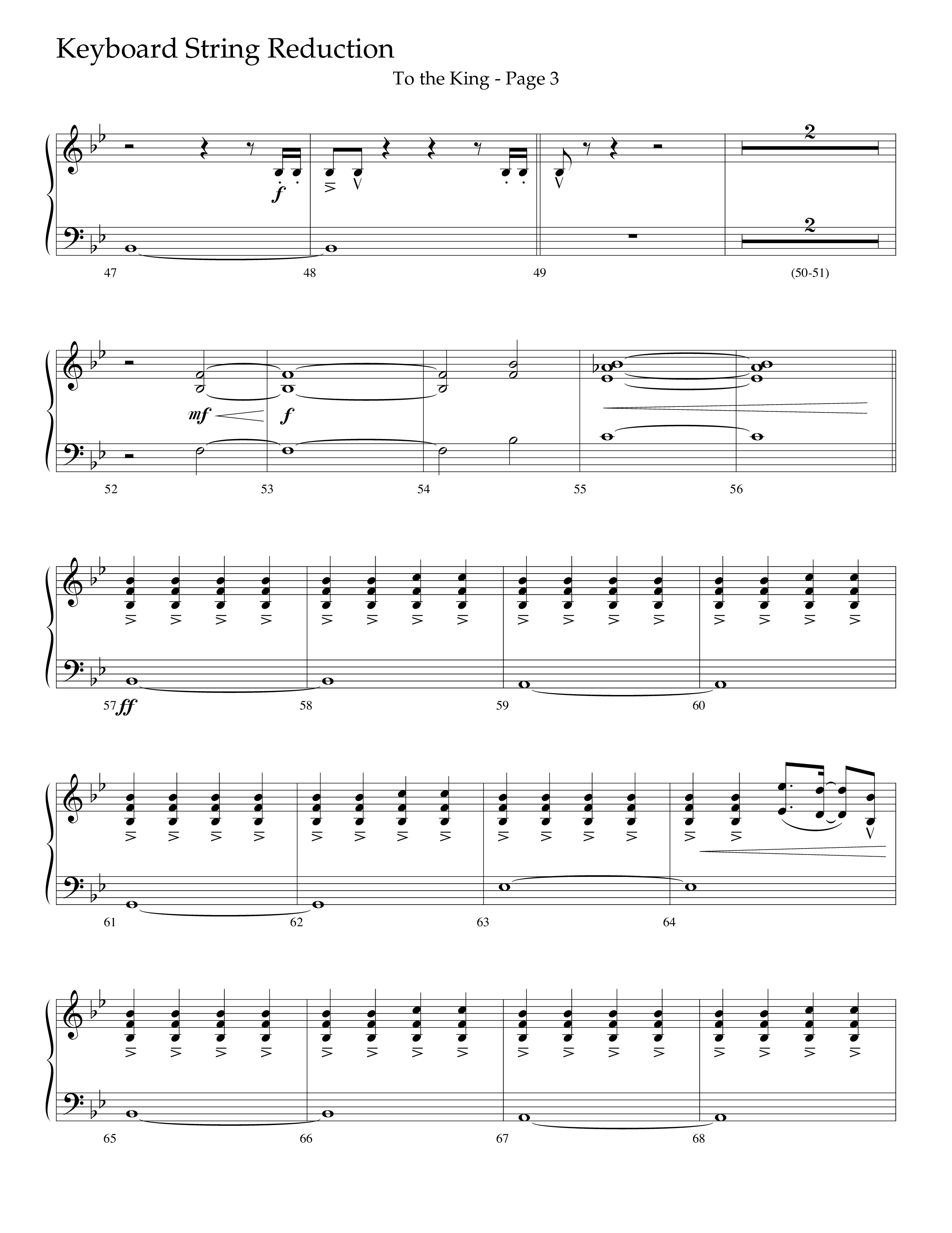 To The King (Choral Anthem SATB) String Reduction (Lifeway Choral / Arr. Cliff Duren)