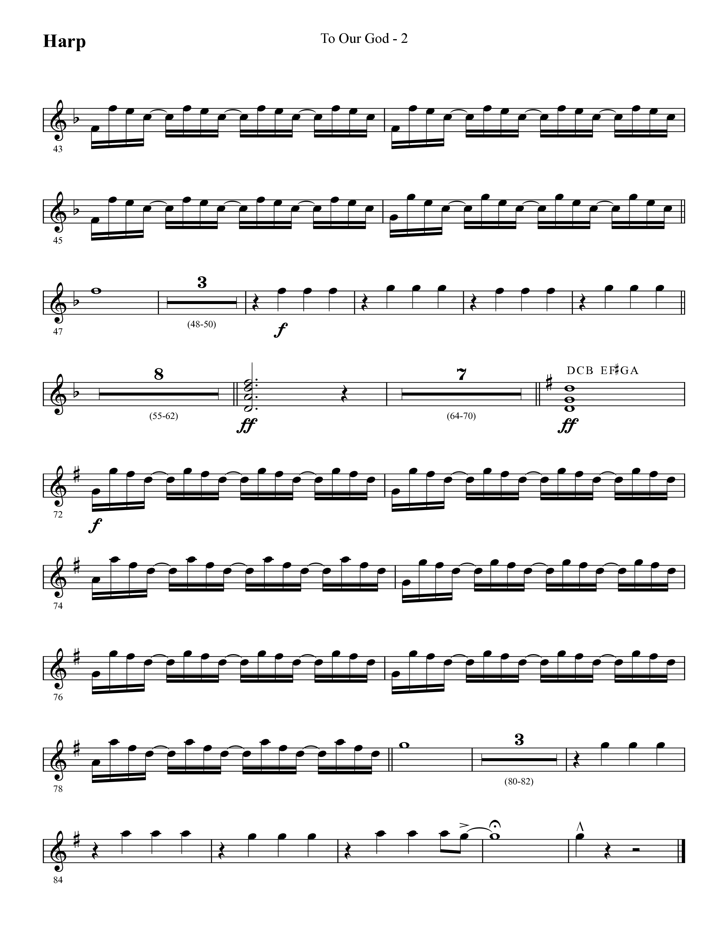 To Our God (Choral Anthem SATB) Harp (Lifeway Choral / Arr. Cliff Duren)