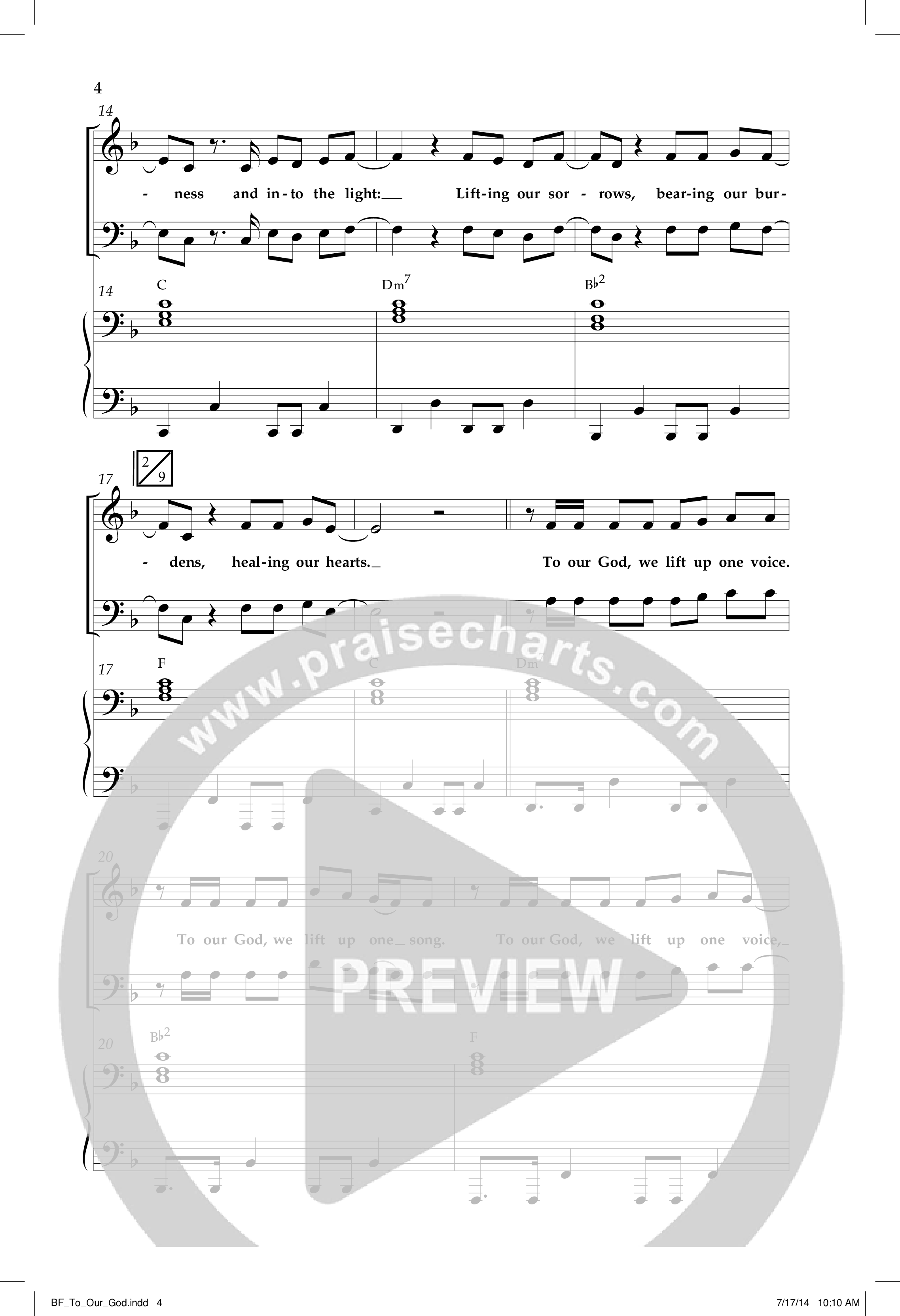 To Our God (Choral Anthem SATB) Anthem (SATB/Piano) (Lifeway Choral / Arr. Cliff Duren)