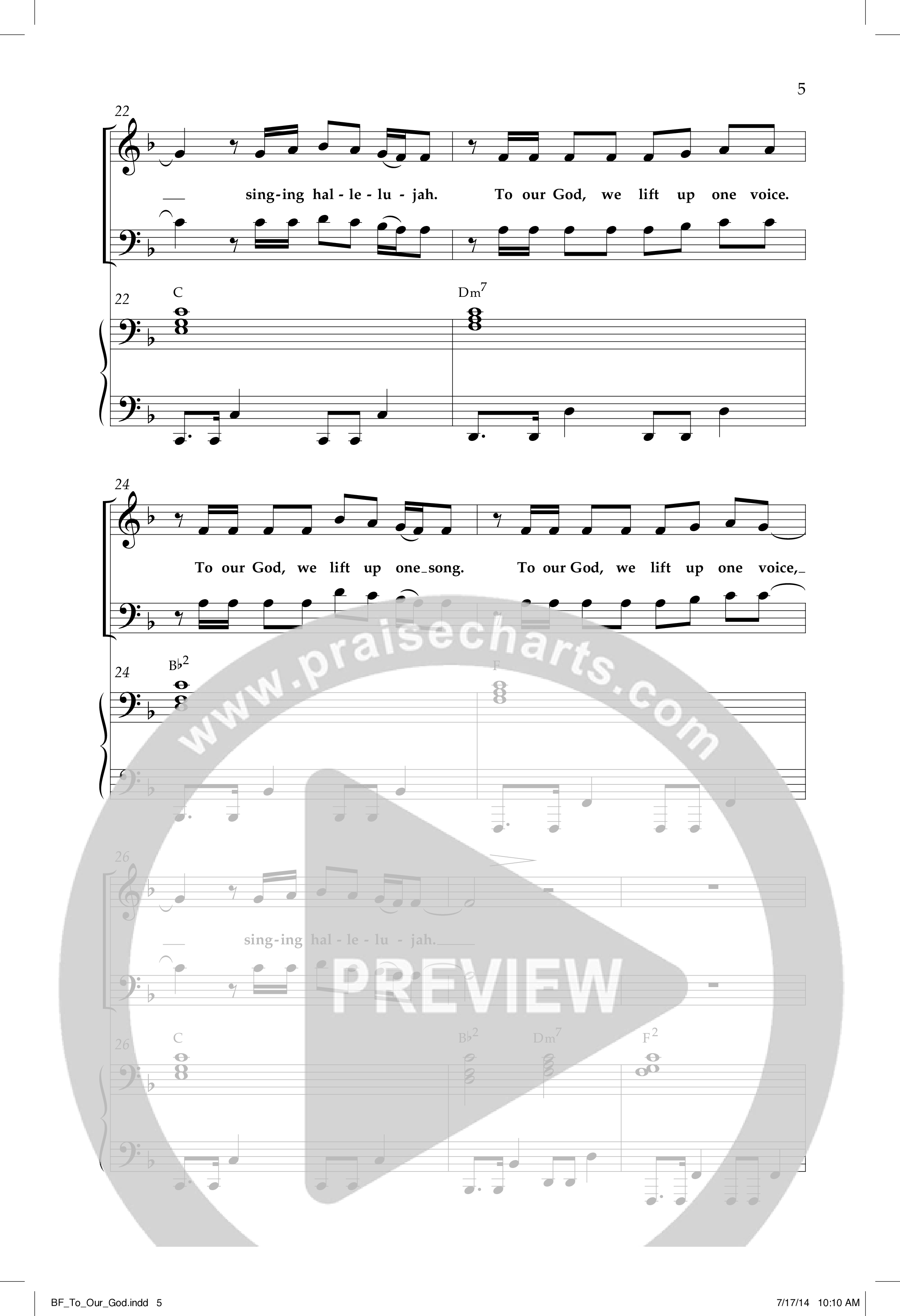 To Our God (Choral Anthem SATB) Anthem (SATB/Piano) (Lifeway Choral / Arr. Cliff Duren)