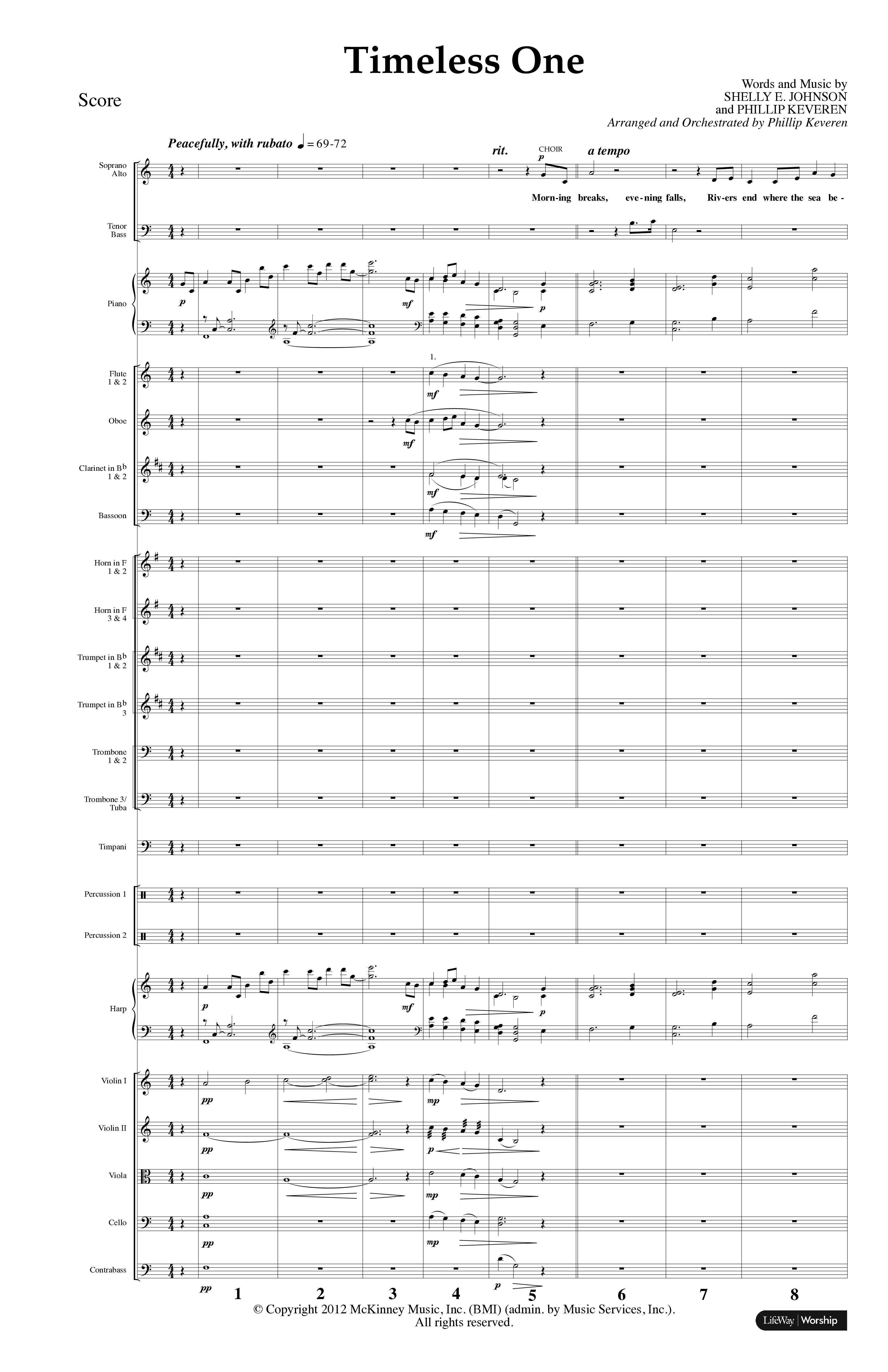 Timeless One (Choral Anthem SATB) Orchestration (Lifeway Choral / Arr. Phillip Keveren)